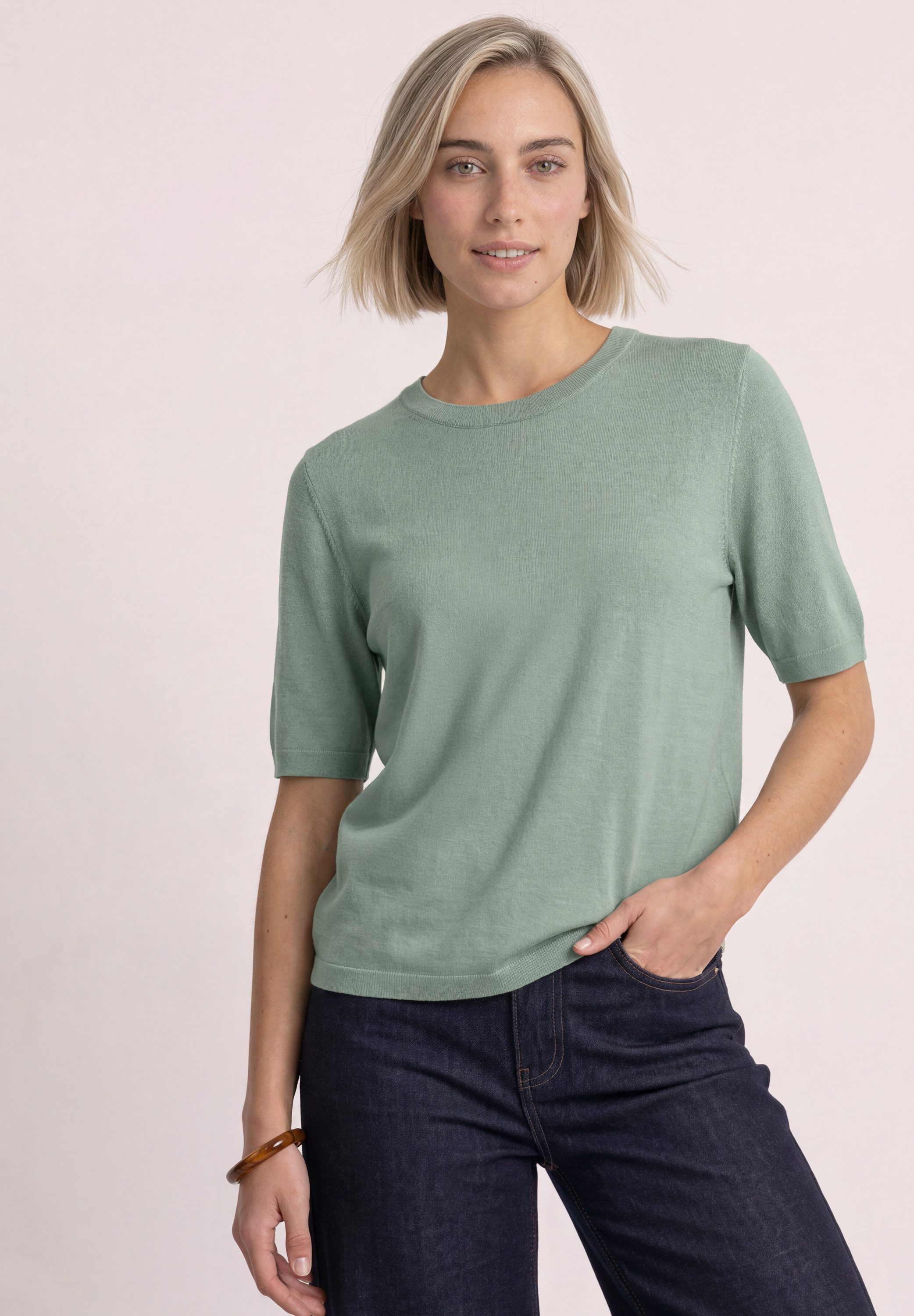 STREET ONE Kurzarmpullover softe Viskose