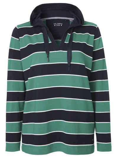 VIA APPIA DUE Sweatshirt Sportives Kapuzensweatshirt mit Glitzerdetails mit Allover-Muster