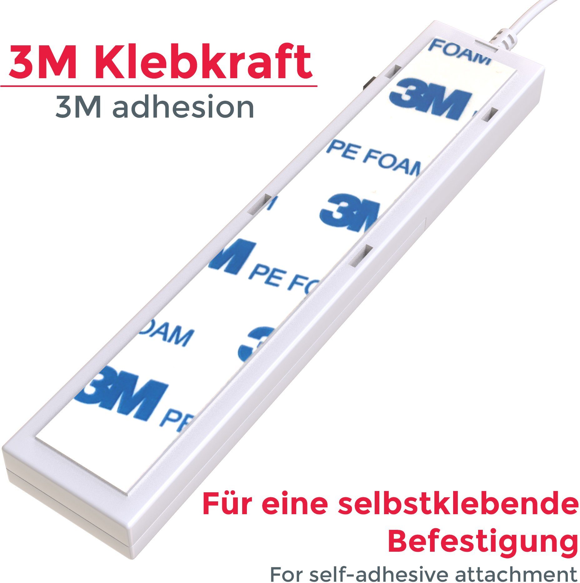 B.K.Licht LED-Streifen, 1m LED Band/Stripe Schrank-Beleuchtung Bewegungsmelder mit