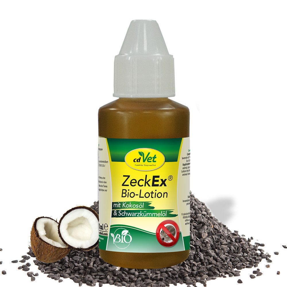 cdVet Zeckenschutzmittel ZeckEx Bio-Lotion, 100 ml, auch für Jungtiere geeignet