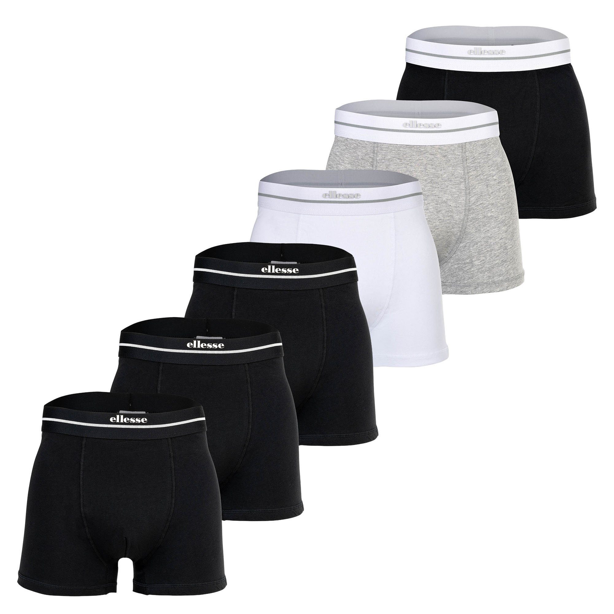 Ellesse Boxer Herren Boxershort 6er Pack Polyester (Packung, 6er Pack)