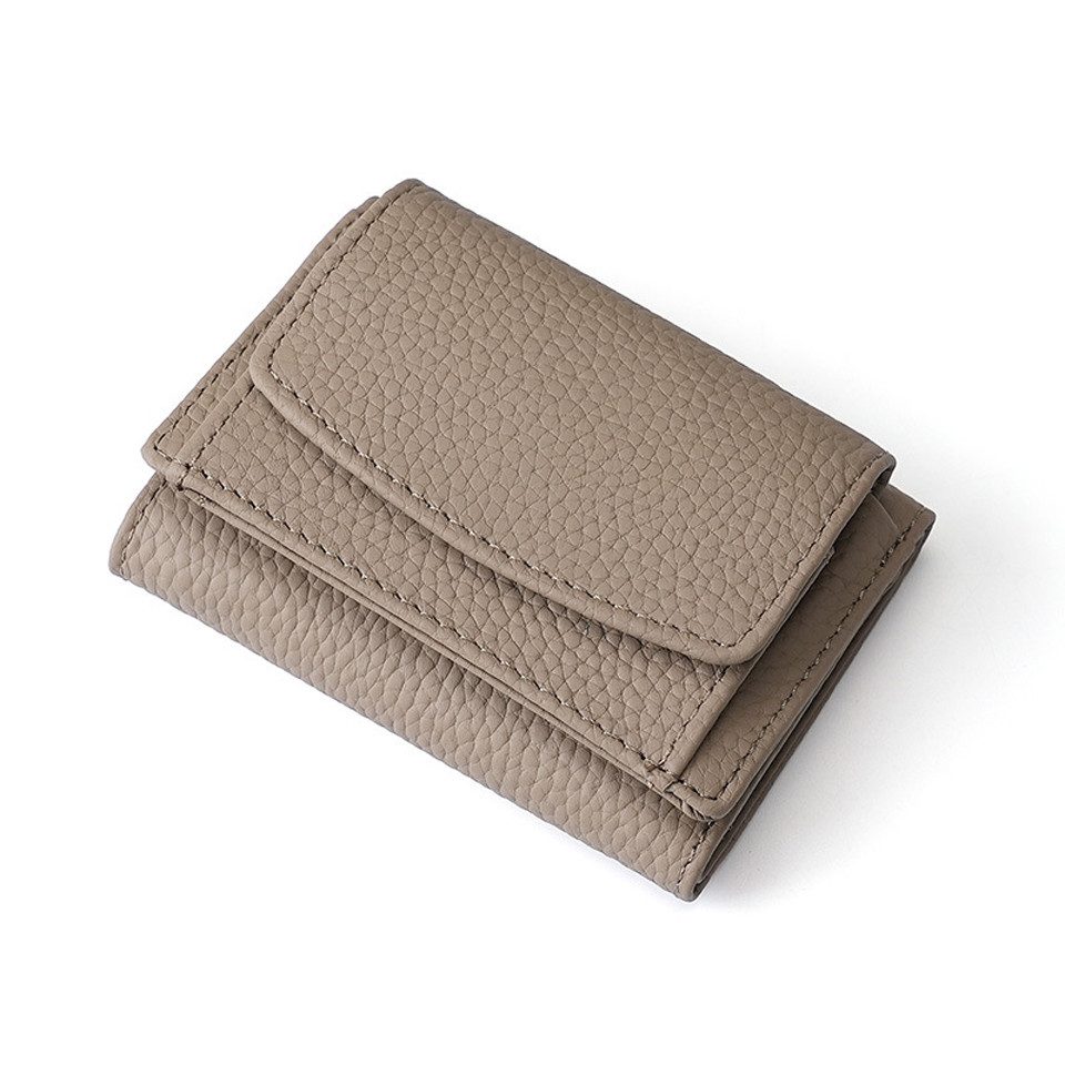 Zaewry Mini Geldbörse Schlichte kleine Geldbörse aus Leder für Frauen (1-tlg), mit Kartenschlitz, RFID-Diebstahlschutzbürste, 10 x 7 x 3cm