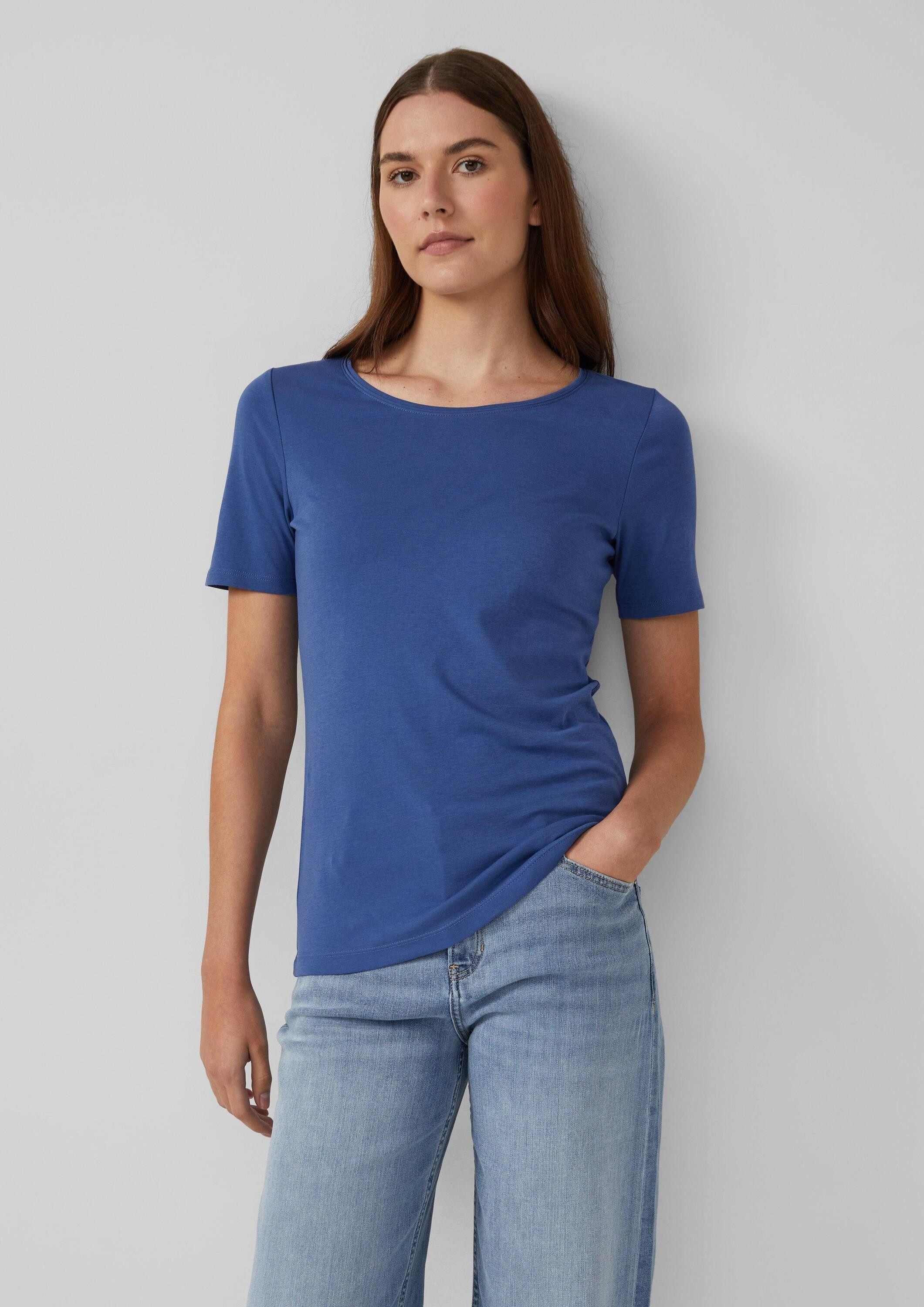 s.Oliver Kurzarmshirt T-Shirt T-Shirt aus Interlockjersey im Slim Fit günstig online kaufen