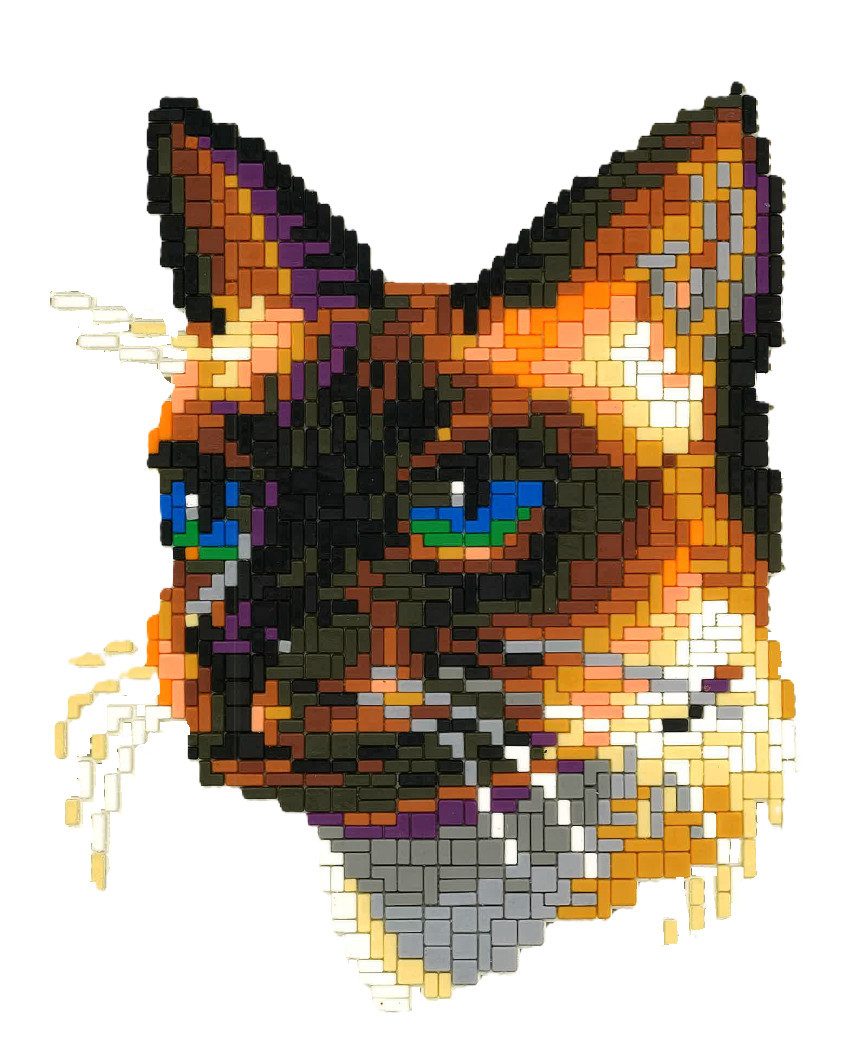 Stick it Steckpuzzle Katzenkopf, 1200 Puzzleteile, Bildgröße 26 x 33 cm