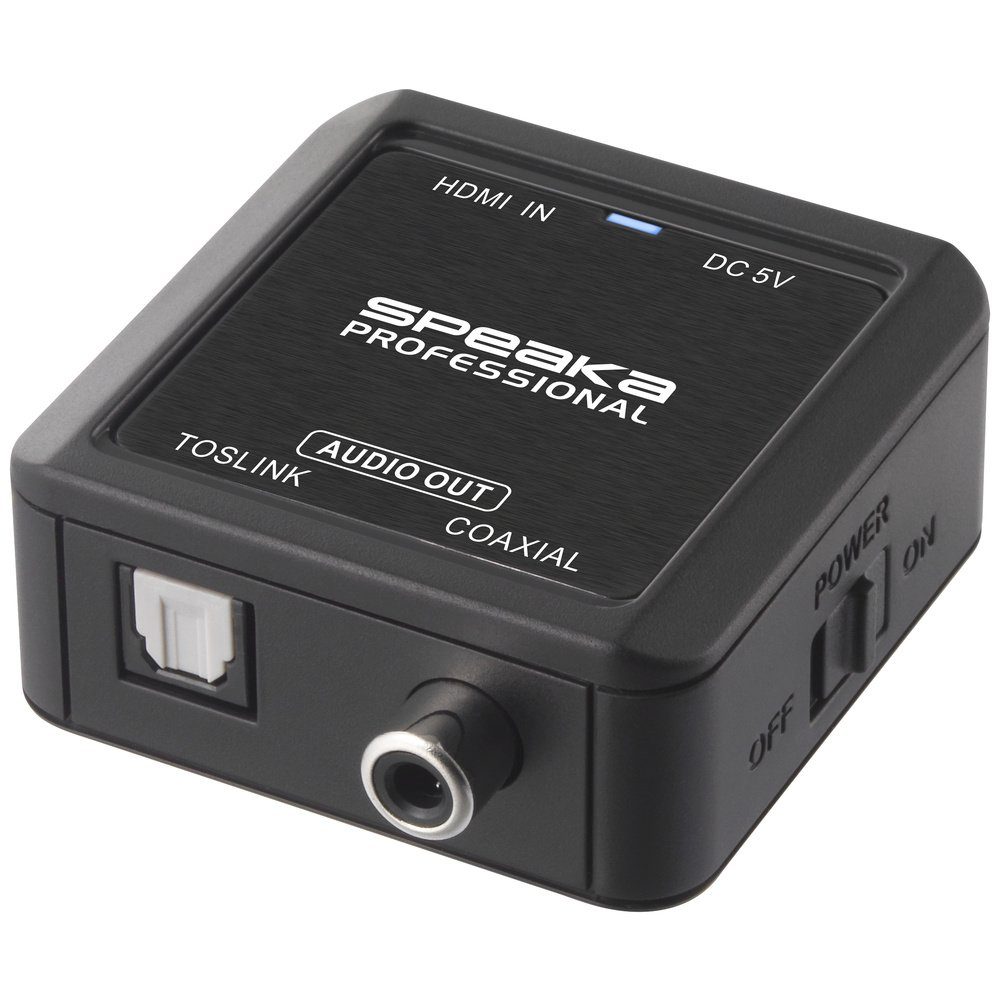 SpeaKa Professional Audio Konverter [HDMI - Koaxial, Toslink] Audio-Adapter