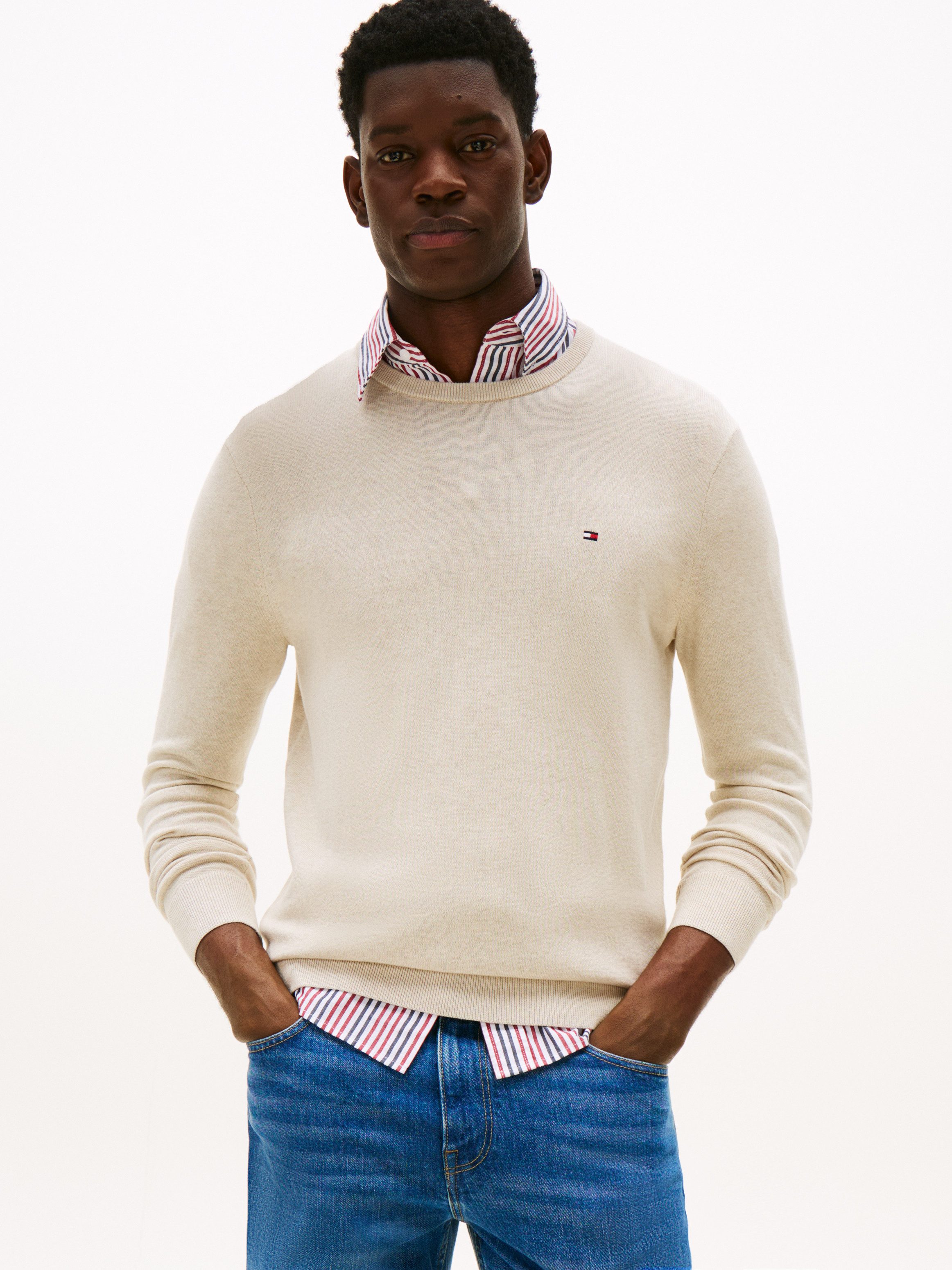 Tommy Hilfiger Rundhalspullover ESSENTIAL COTTON CREW günstig online kaufen