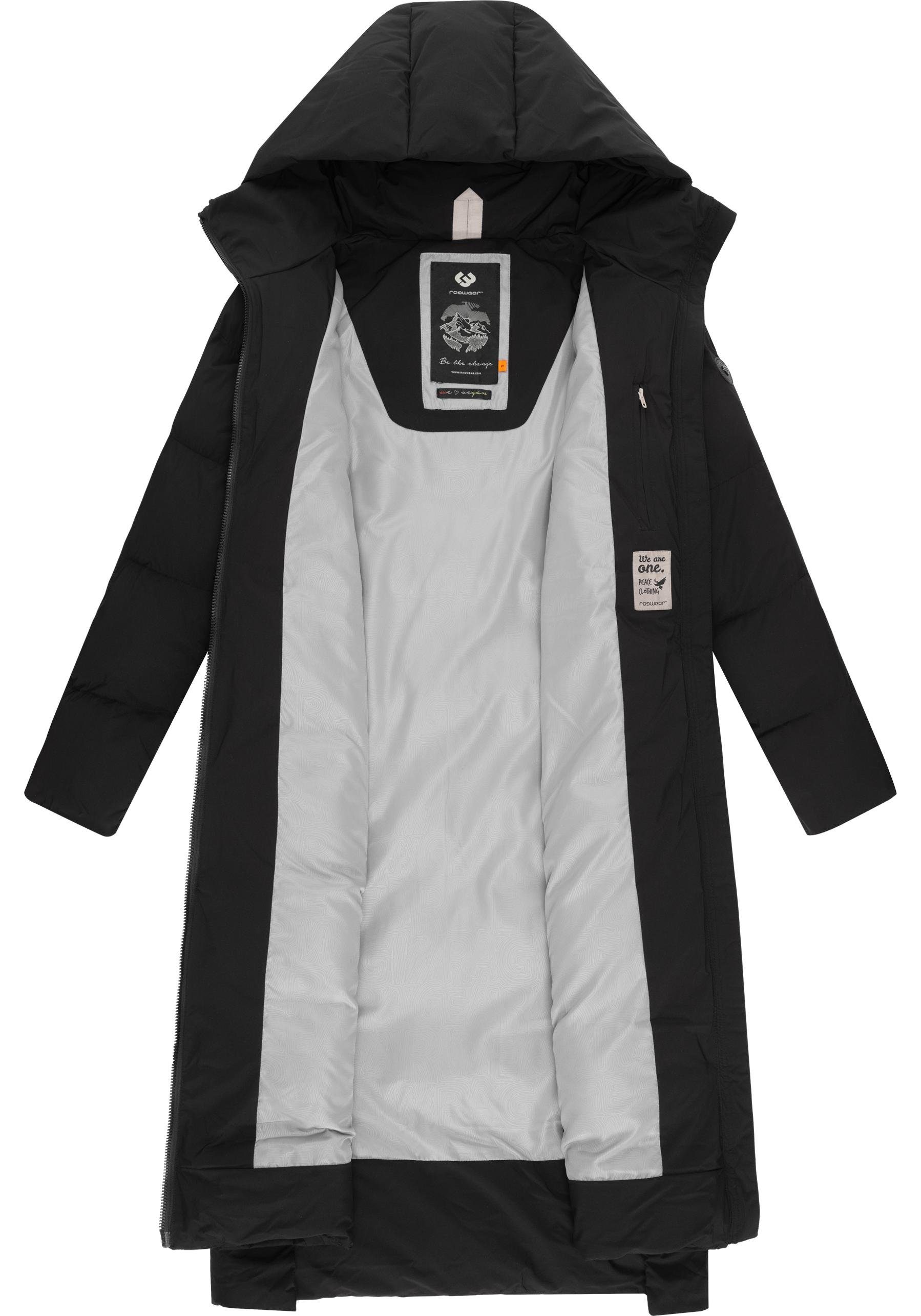 Ragwear Wintermantel Patrise Extralanger Damen Winter Steppmantel mit Gehschlitzen – Bild 4 von 4