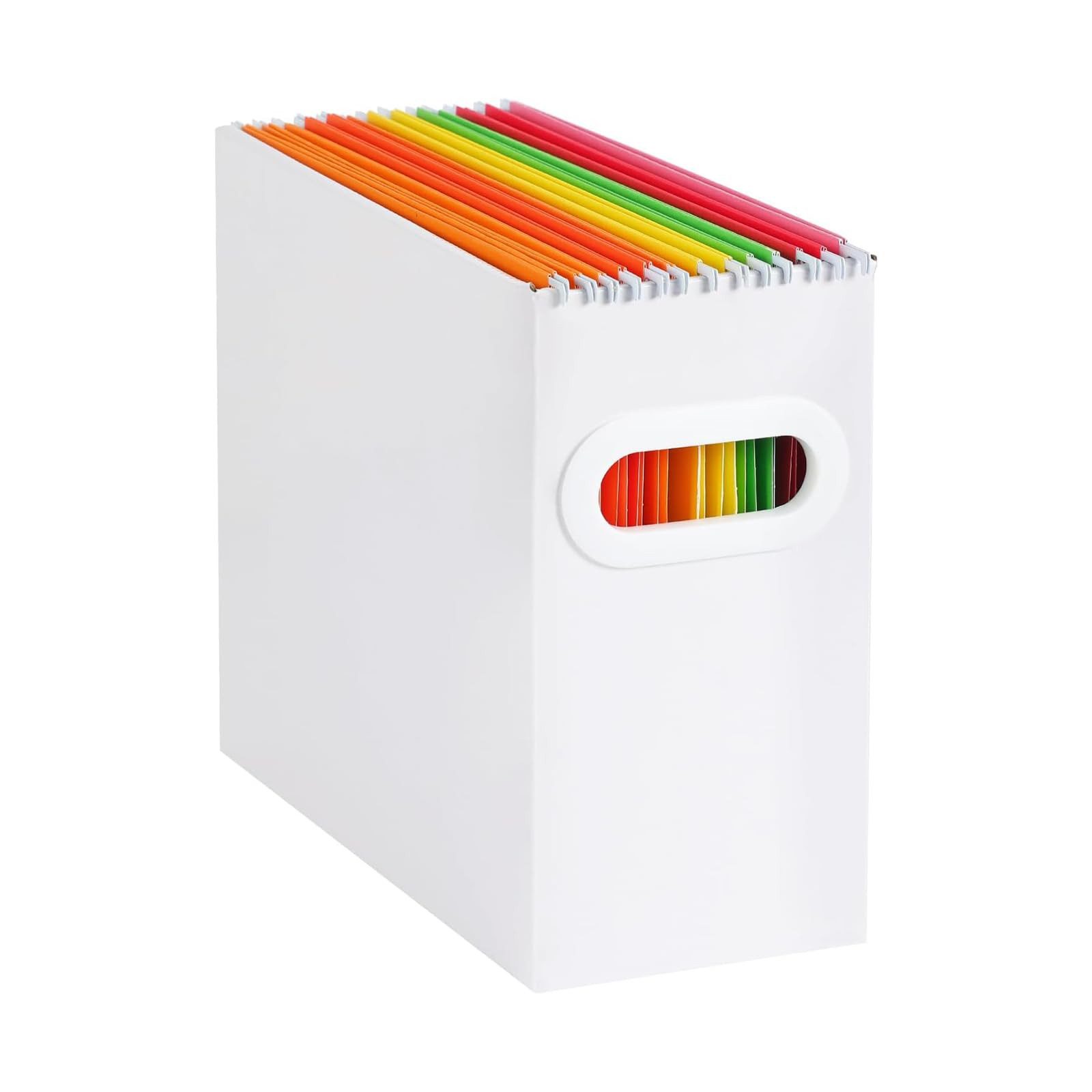 GarveeMore Archivcontainer Dokumentbox, Faltbare Wellpappe Faltbare Ordnerbox mit Griff