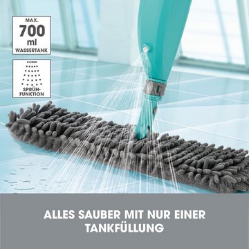 CLEANmaxx Wischmopp inkl. Teleskopstange & Wendefunktion, 700ml Tank