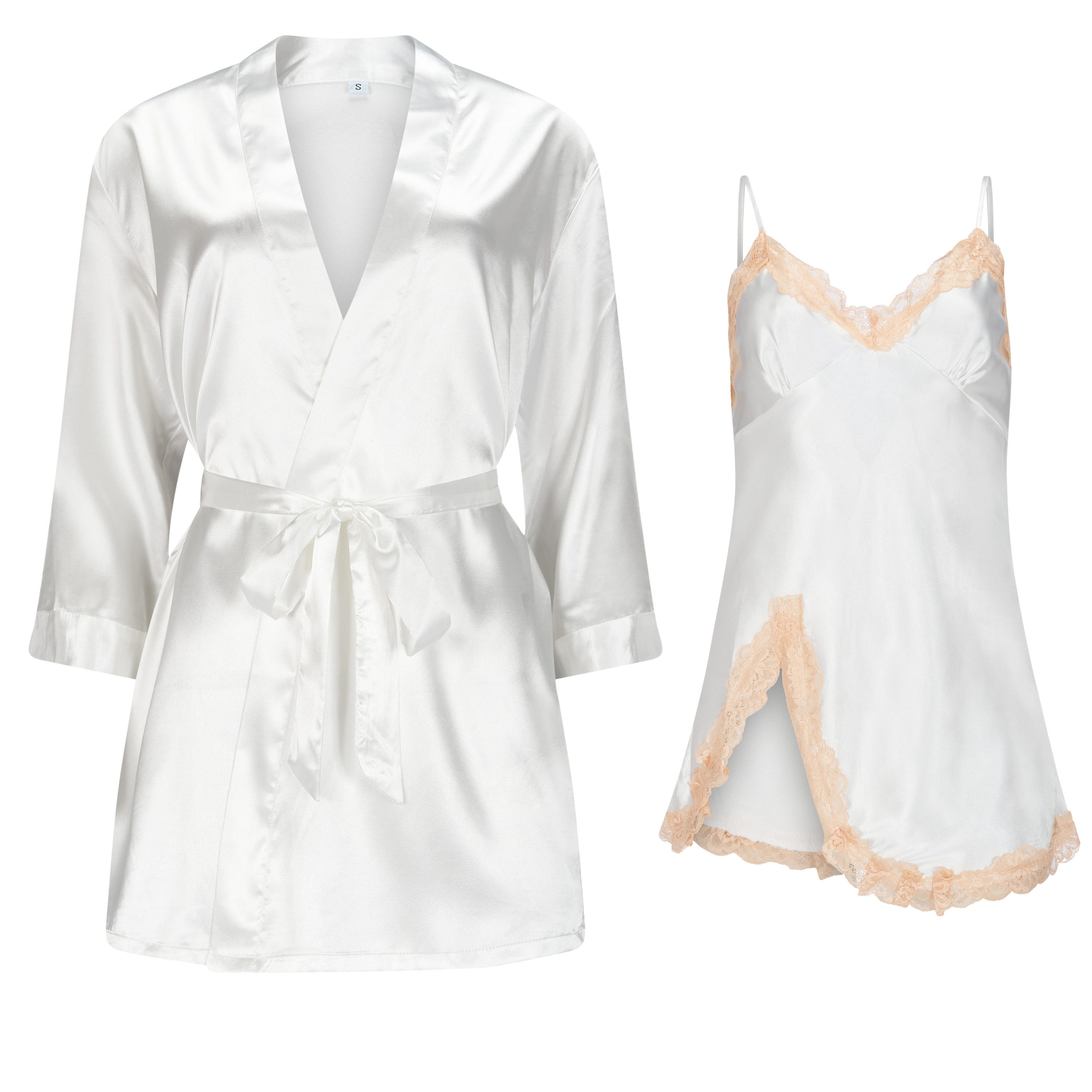 Elegant Love Morgenmantel Negligee, Langärmelige Robe günstig online kaufen