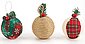 BRUBAKER Weihnachtsbaumkugel »Christbaumkugel Set aus Jute« (12 Stück), Baumkugel Set mit Juteaufhängern, stoffbezogene Weihnachtskugeln, Bild 3