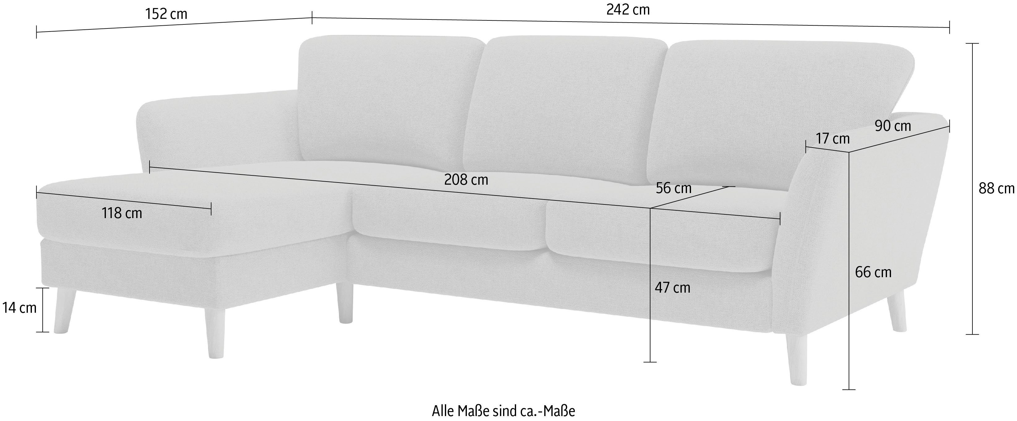 Home Ecksofa affaire Farbvarianten Massivholzbeine In Eiche, verschieden aus Bezügen und Marseille,