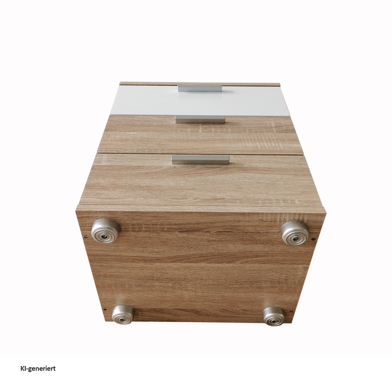 HTI-Line Nachtkommode Nachtschrank Nina mit 3 Schubladen (Stück, 1 St., 1 Nachtschrank), Nachttisch Nachtkommode Nachtkonsole – Bild 5 von 5