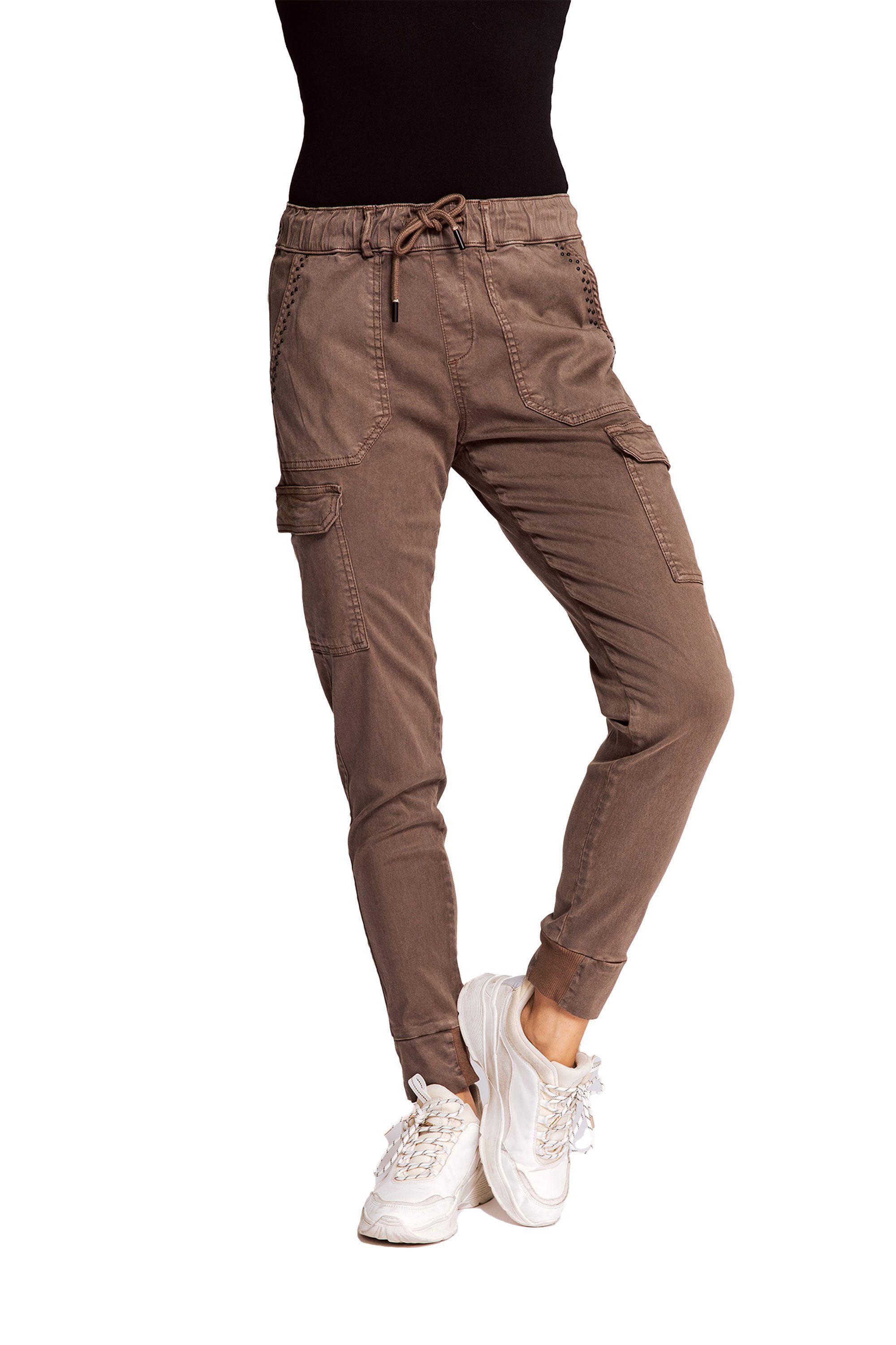 Zhrill Jogger Pants Cargohose DAISEY Taupe (0-tlg) angenehmer Tragekomfort