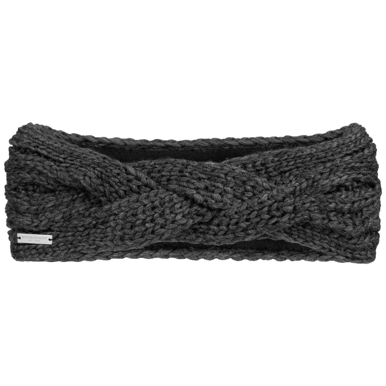 Seeberger Stirnband (1-St) Headband mit Futter anthrazit