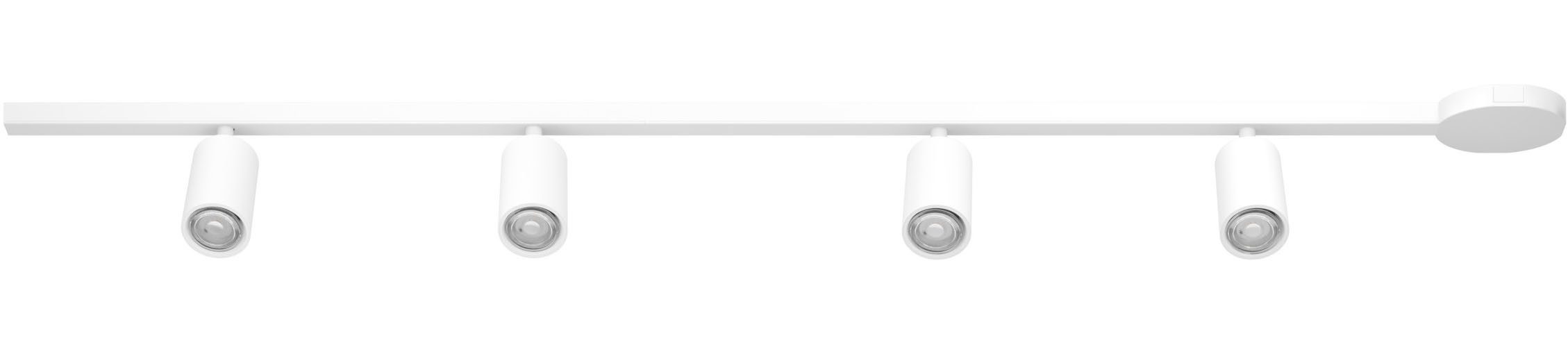 EGLO LED Deckenleuchte EASYT SET 4 SPOTS System - Alu, Kunststoff - GU10 - 4X10W - IP20, ohne Leuchtmittel, Schienensystem, Deckenleuchte Schienenleiste, L192,5 x B5,5 x H14 cm. € 85,32