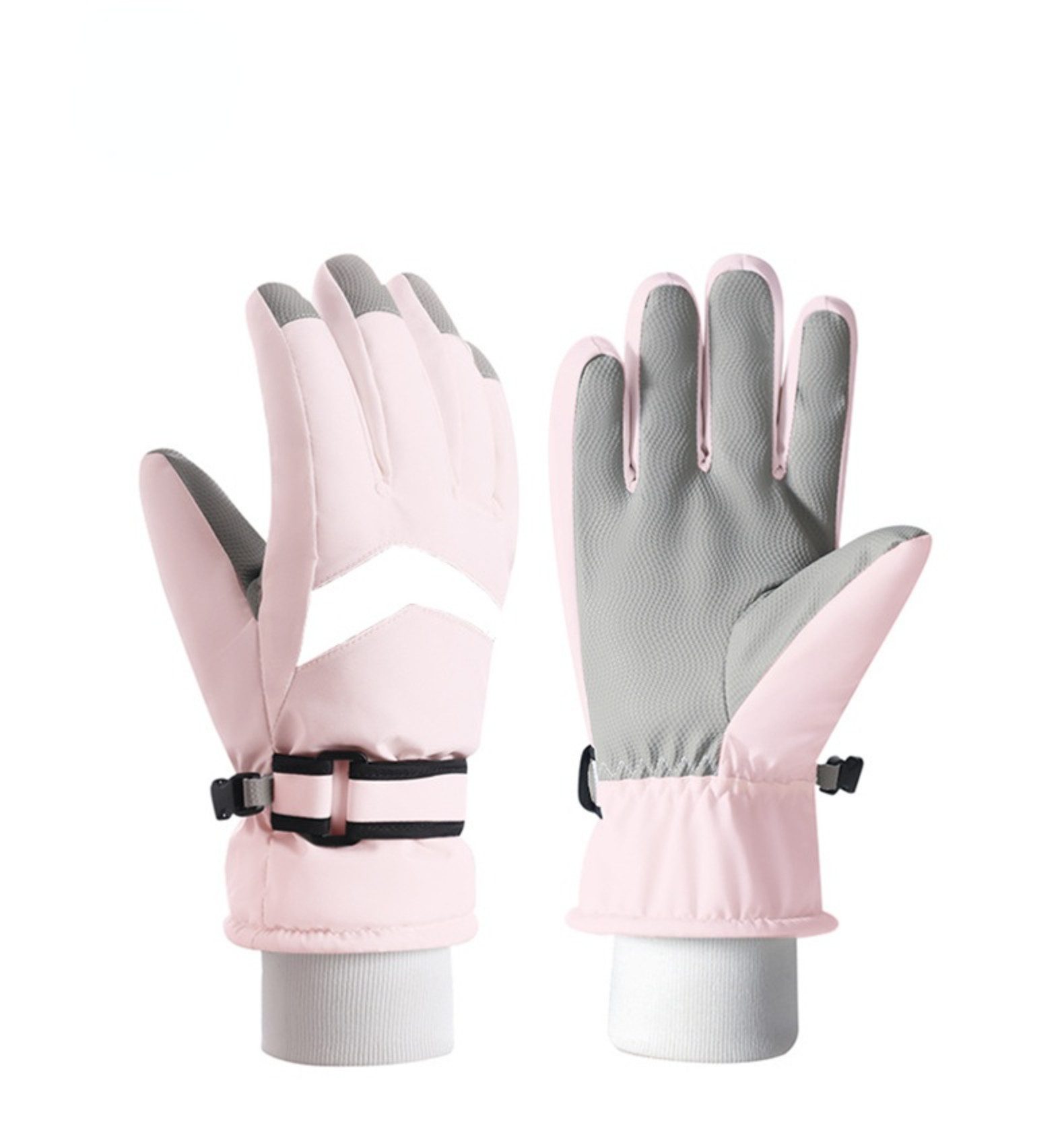 Blusmart Skihandschuhe Winter-Skihandschuhe für Herren und Damen (Warme, dicke Fleece-Handschuhe, winddicht und rutschfest, 5-Finger-Touchscreen, präzises Ansprechverhalten) Outdoor-Fahrradhandschuhe für Herren und Damen