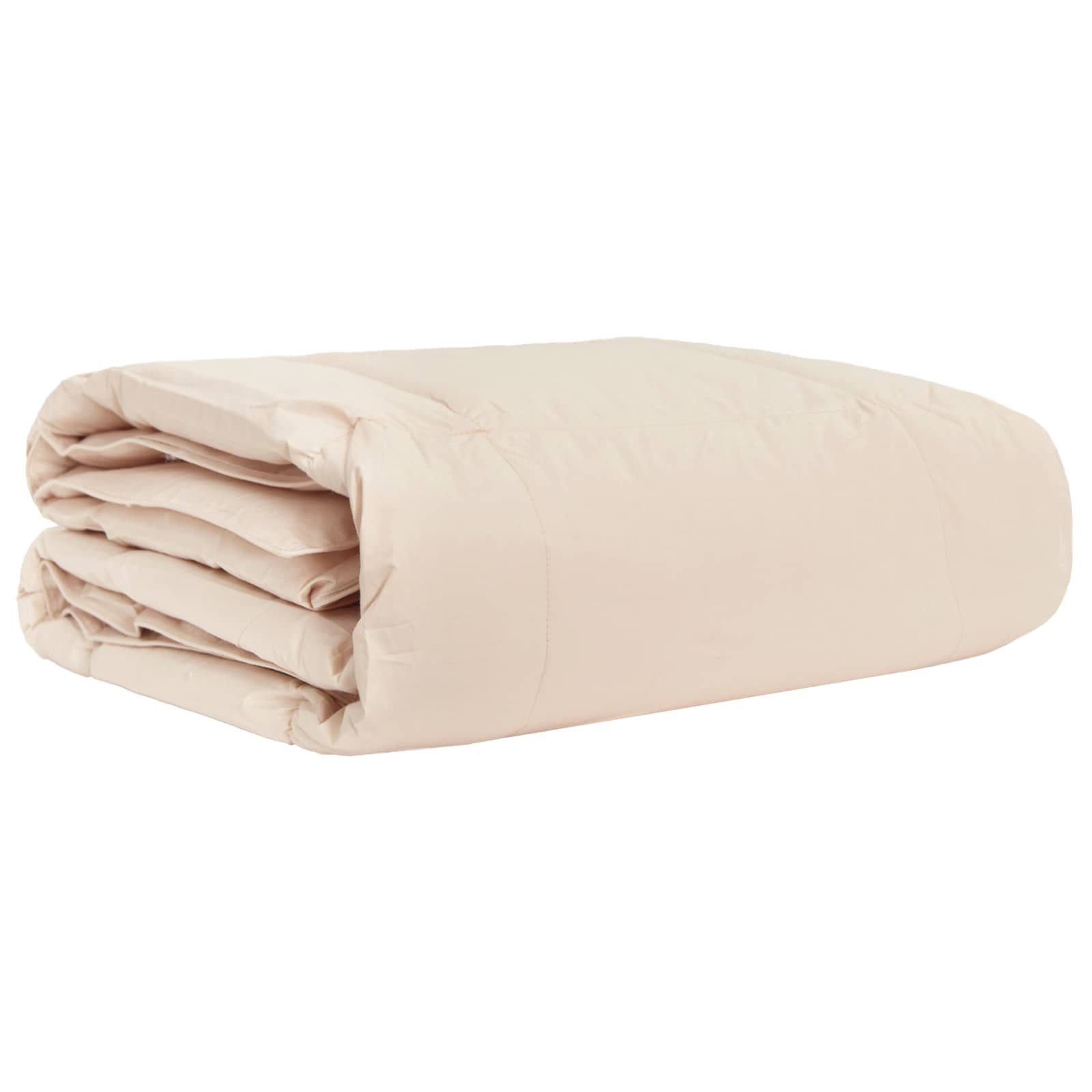 vidaXL Baumwollbettdecke Sommerdecke Beige 135 x 200 cm 100% natürlicher Kapok, Bezug: Stoff