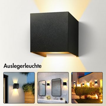 MULISOFT Wandleuchte, Wandlampe, 4 Pack LED Wandleuchten Innen Außen