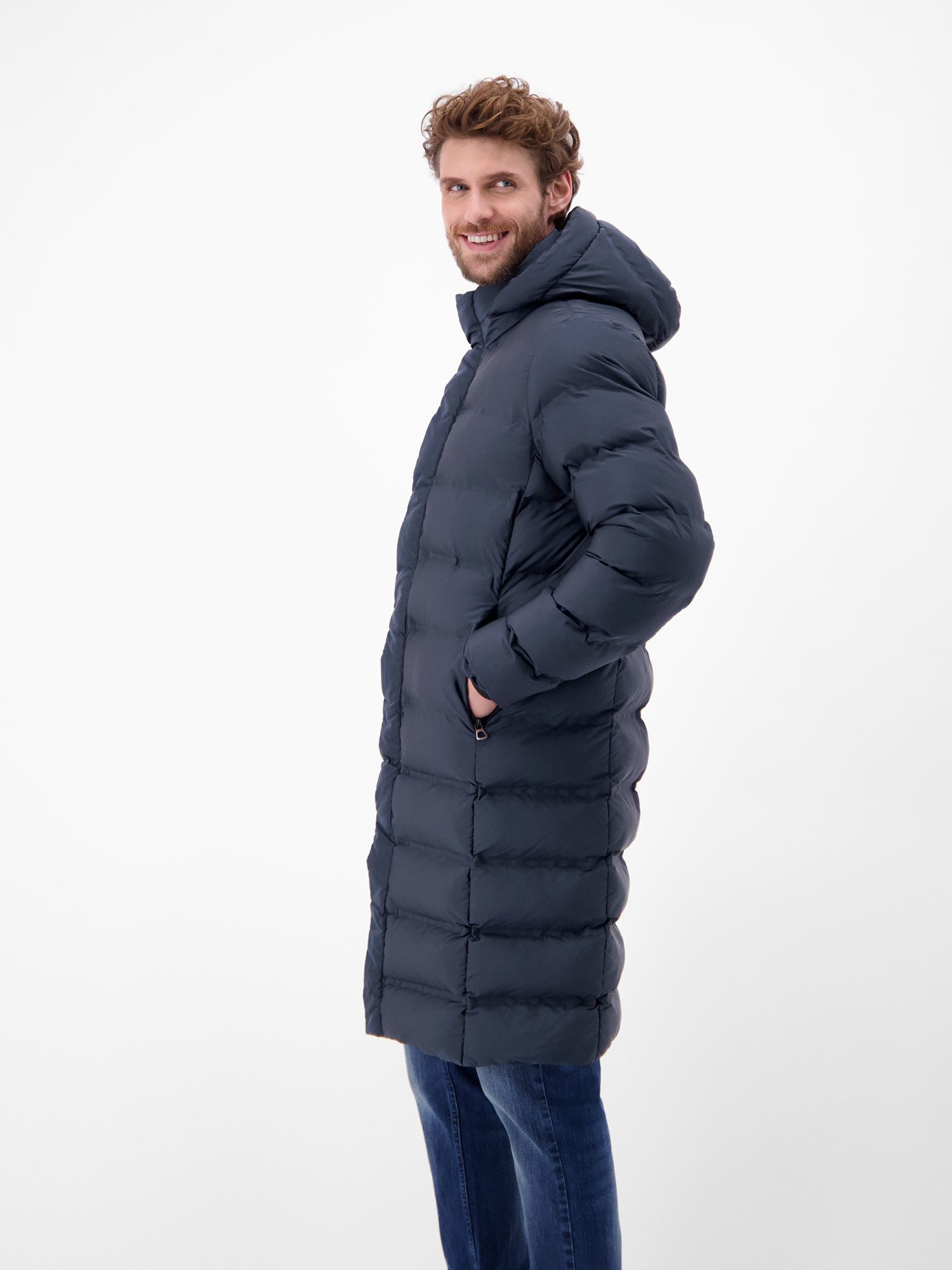 LERROS Wintermantel Herren Stepp-Parka mit abnehmbarer Kapuze