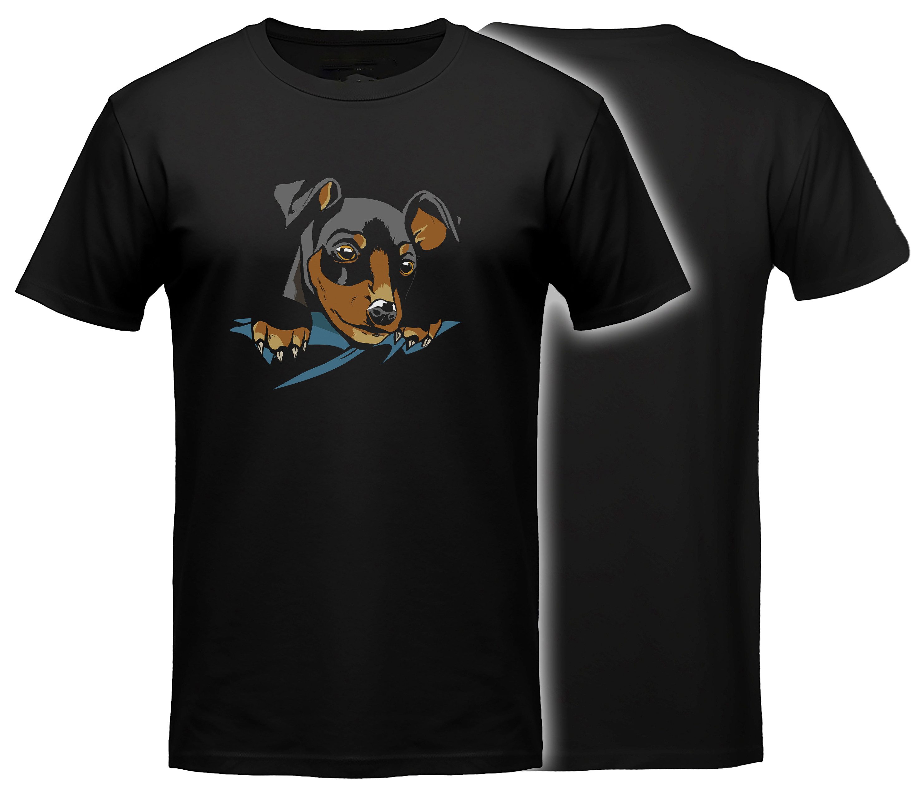 T-Shirt Hunde print Shirt Hundekopf