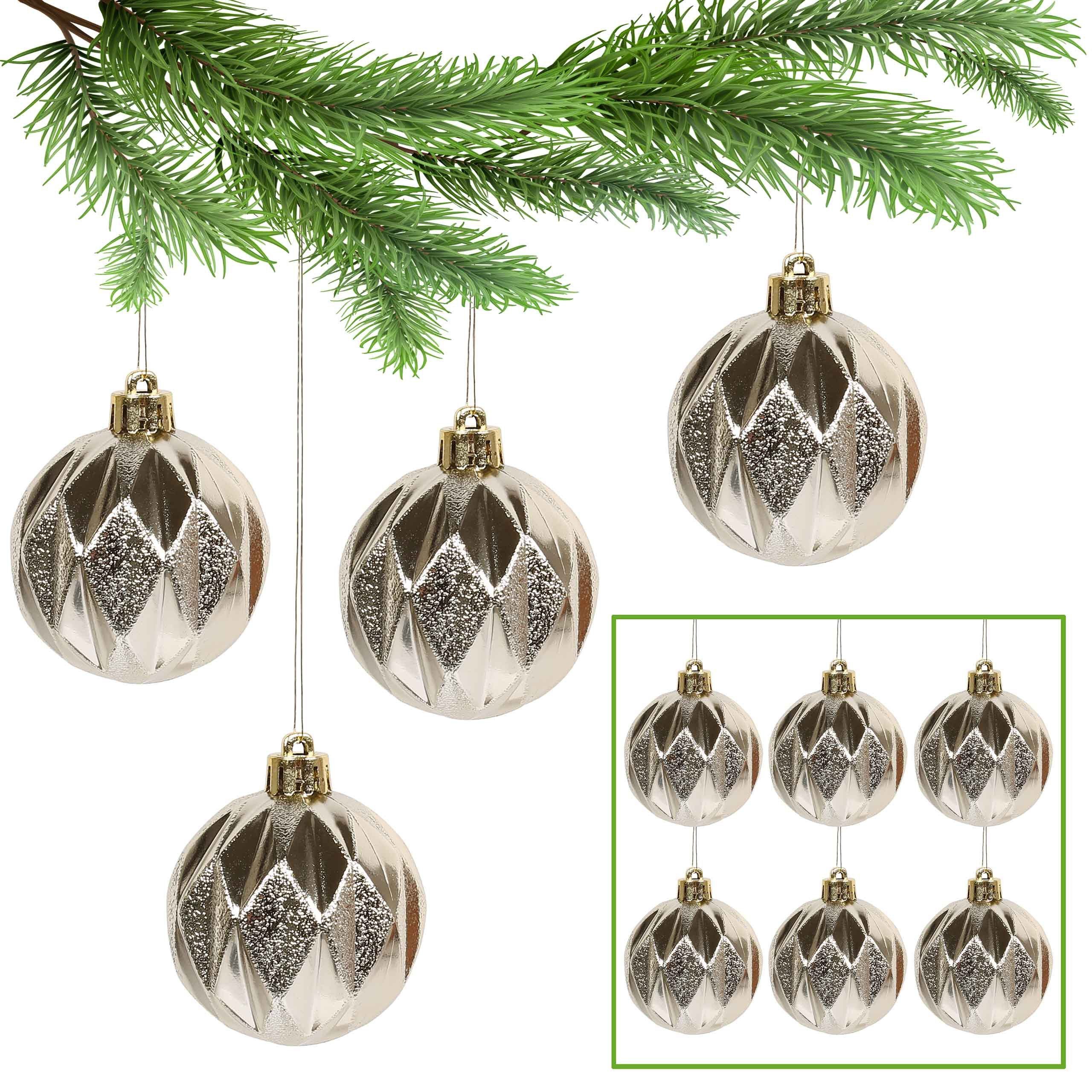 Sarcia.eu Weihnachtsbaumkugel Goldene kugeln aus Kunststoff 6cm, 6Stück 1Pack