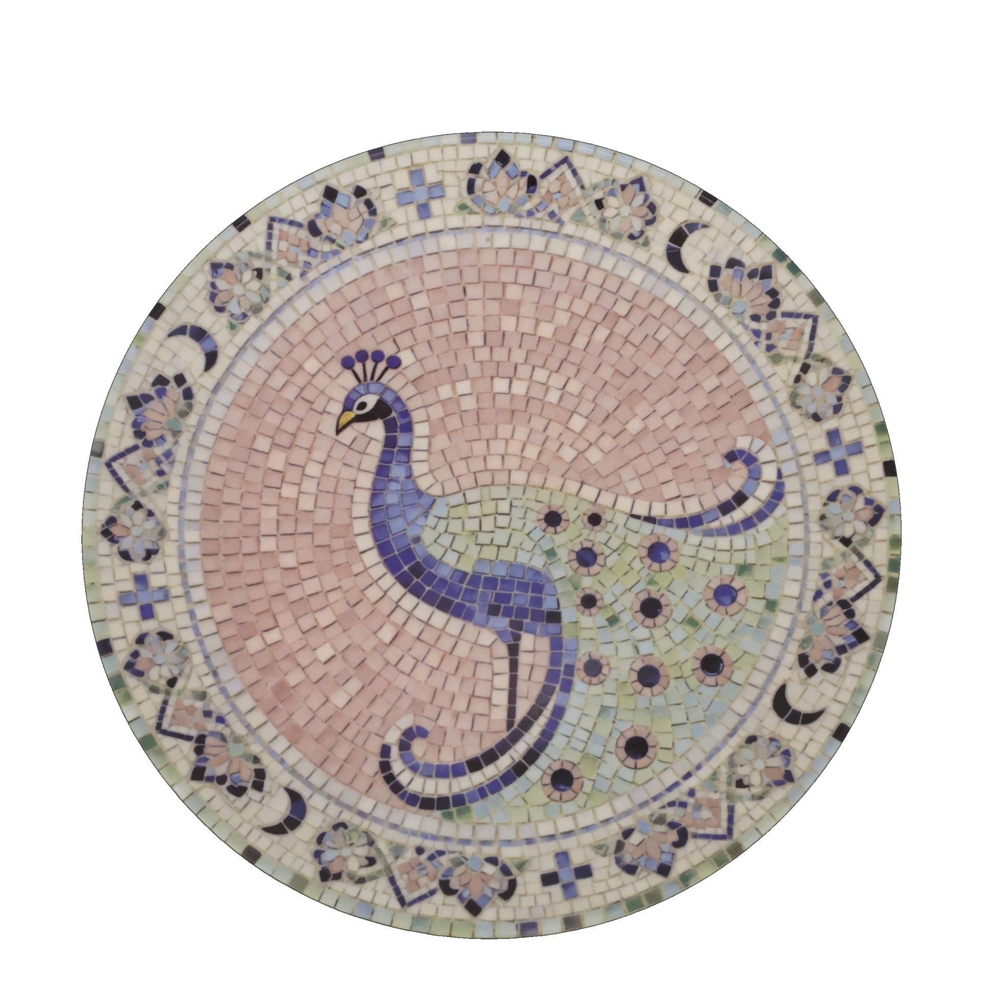 Chic Antique Teller Mediterranes Mosaik Tablett Steingut Chartres