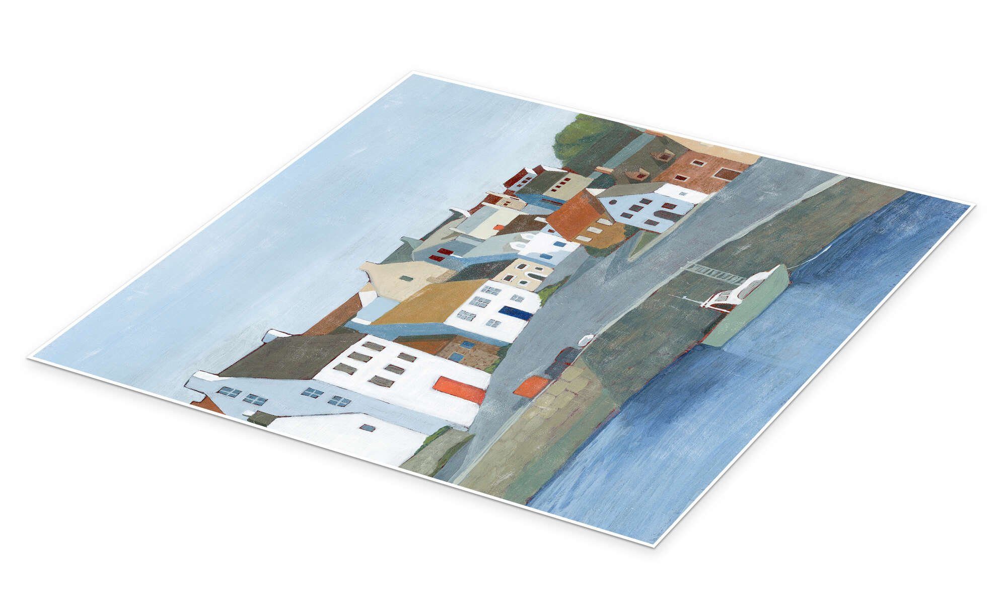 Posterlounge Wandbild Alte Küstenstadt I, Grace Popp, erhältlich als Poster, Leinwandbild, Wandsticker oder Acrylglasbild