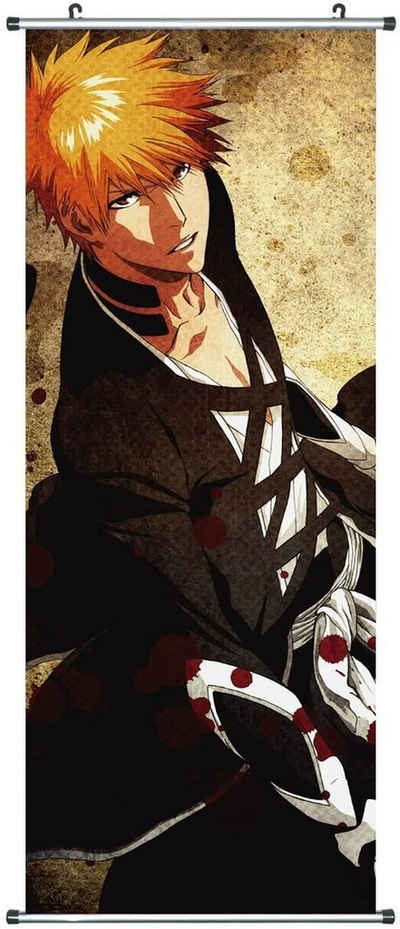 GalaxyCat Poster Bleach Rollbild aus Stoff von Ichigo Kurosaki, 100x40cm, Motive: A, Ichigo Kurosaki (A), Ichigo Kurosaki Rollbild / Kakemono