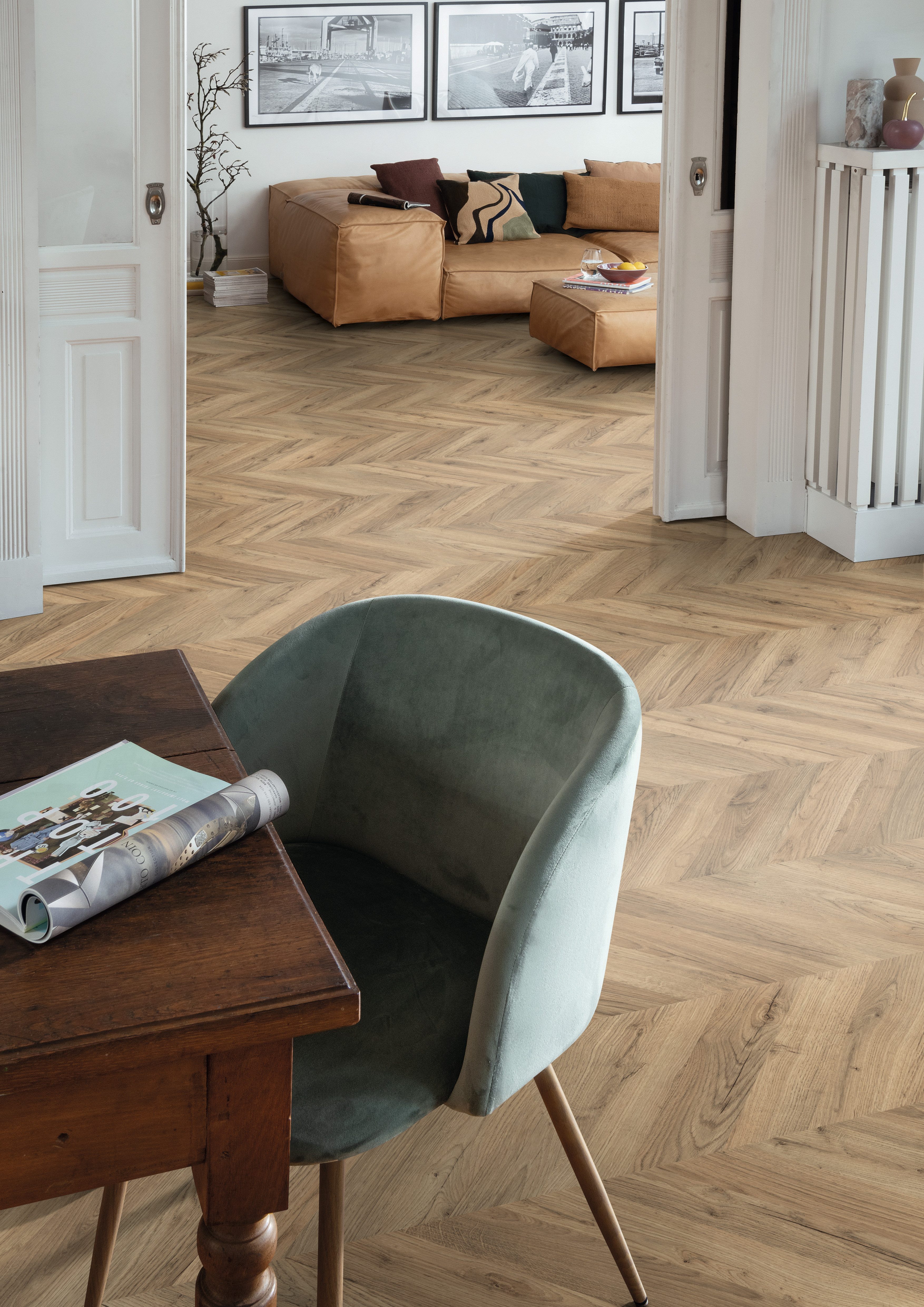 EGGER Laminat Muster NatureSense Laminat EL203F Rillington Eiche dunkel, 1 St., Handmuster