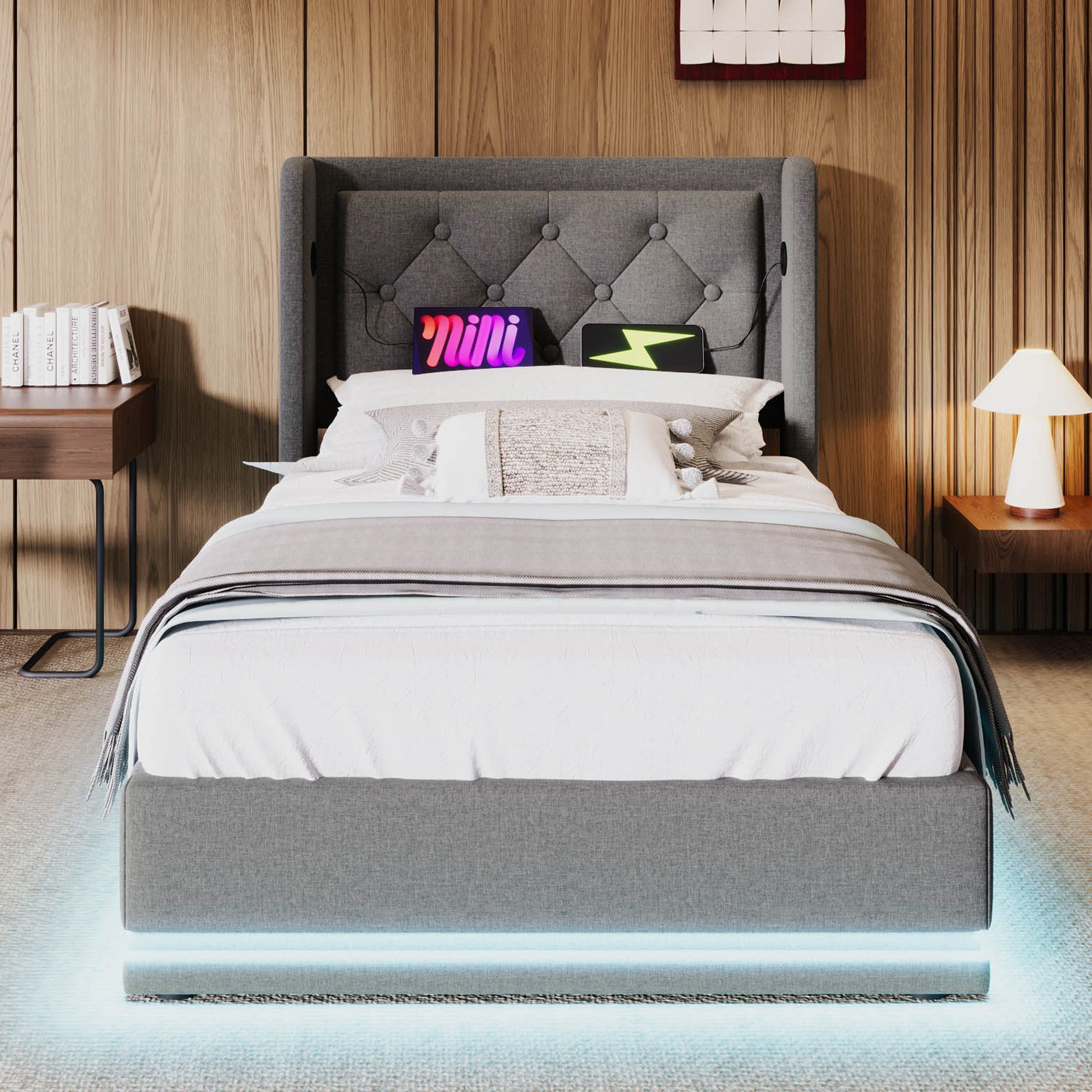 REDOM Polsterbett Jugendbett Bett Stauraumbett gepolsteres günstig online kaufen