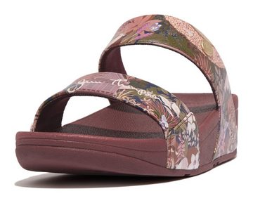 Fitflop LULU X JIM THOMPSON Pantolette, Keilabsatz, Sommerschuh, Schlappen mit zwei Bandagen