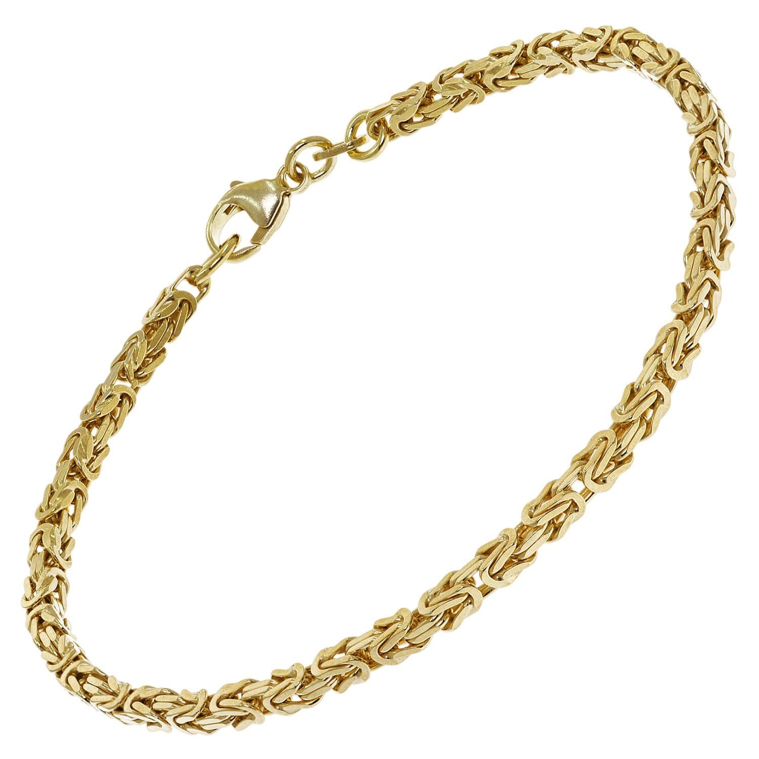 Gliederarmband Königskette Silber 925 vergoldet Breite 2,8 mm