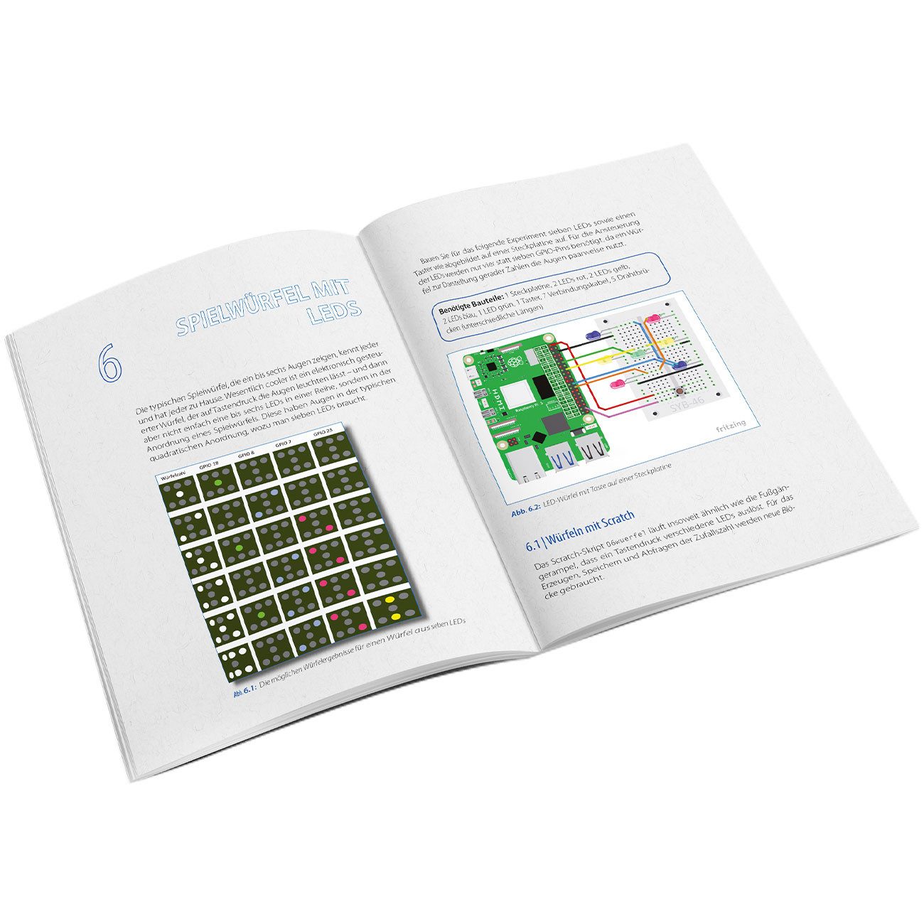 Franzis Experimentierkasten Maker Kit für Raspberry Pi 5, LED-Programmierung, Python & Scratch, (mehrteilig-tlg), Raspberry Pi 5 Lern-Bausatz mit LCD, LEDs & Handbuch für Python