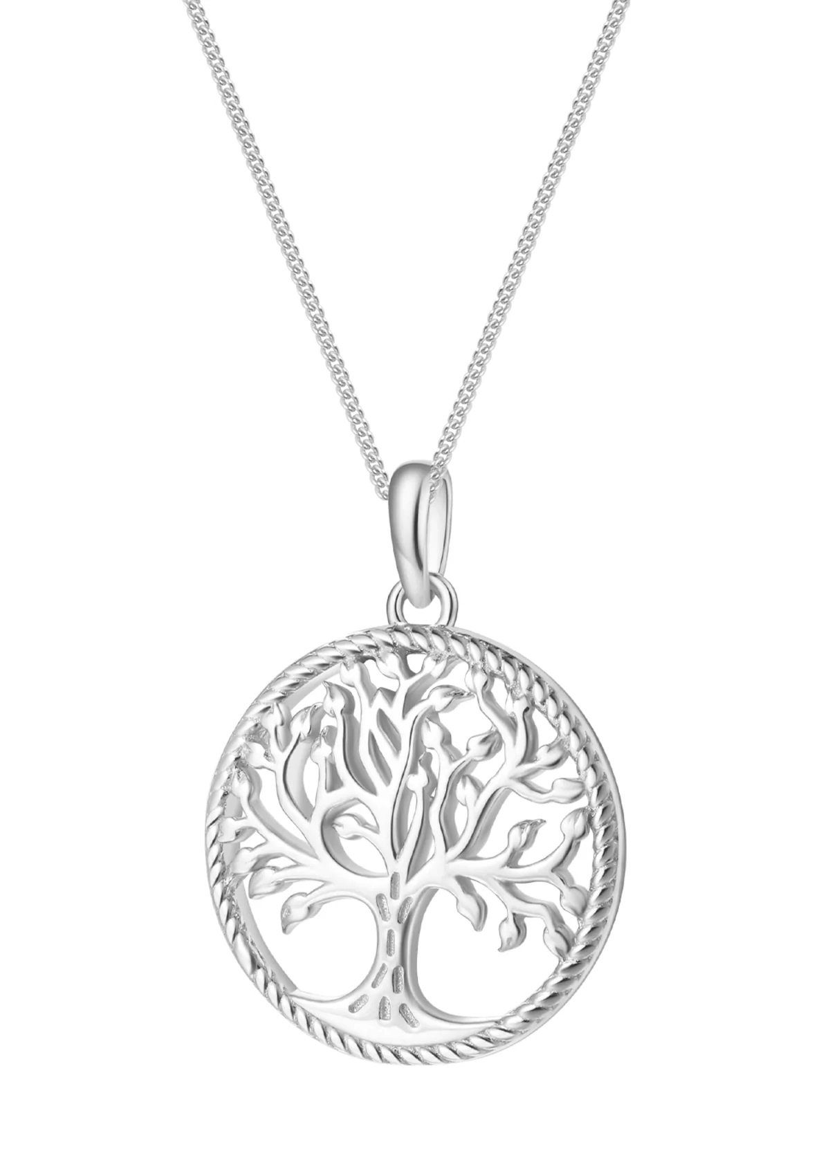 Hey Happiness Silberkette »Baum des Lebens Anhänger Kette«, Damen Lebensbaum  Halskette aus 925 Sterling Silber, Glücksbringer