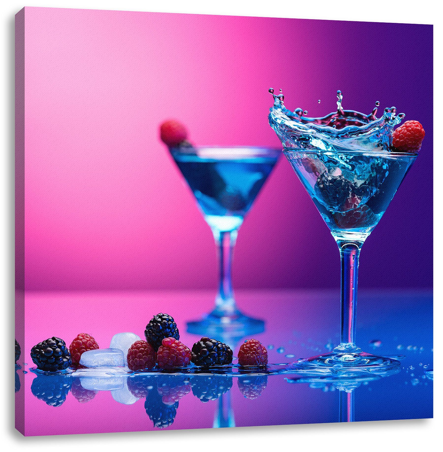 Pixxprint Leinwandbild Coole Cocktails, Coole Cocktails (1 St), Leinwandbild fertig bespannt, inkl. Zackenaufhänger