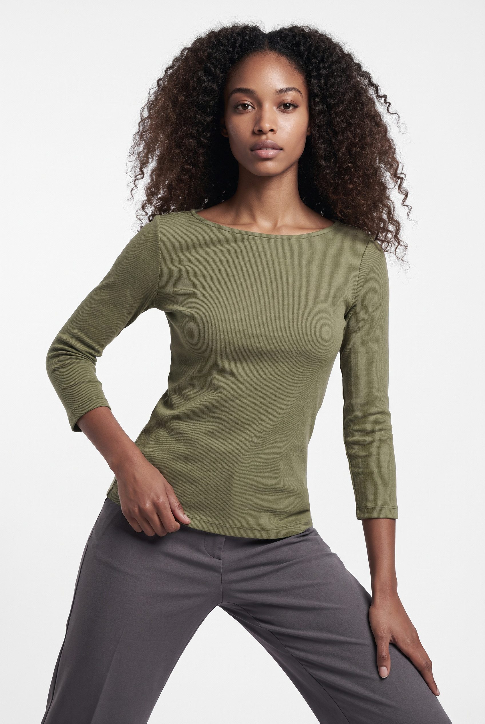 Vero Moda T-Shirt VMCHLOE PANDA 3/4 BOATNECK TOP JRS Baumwollmischung, slim fit