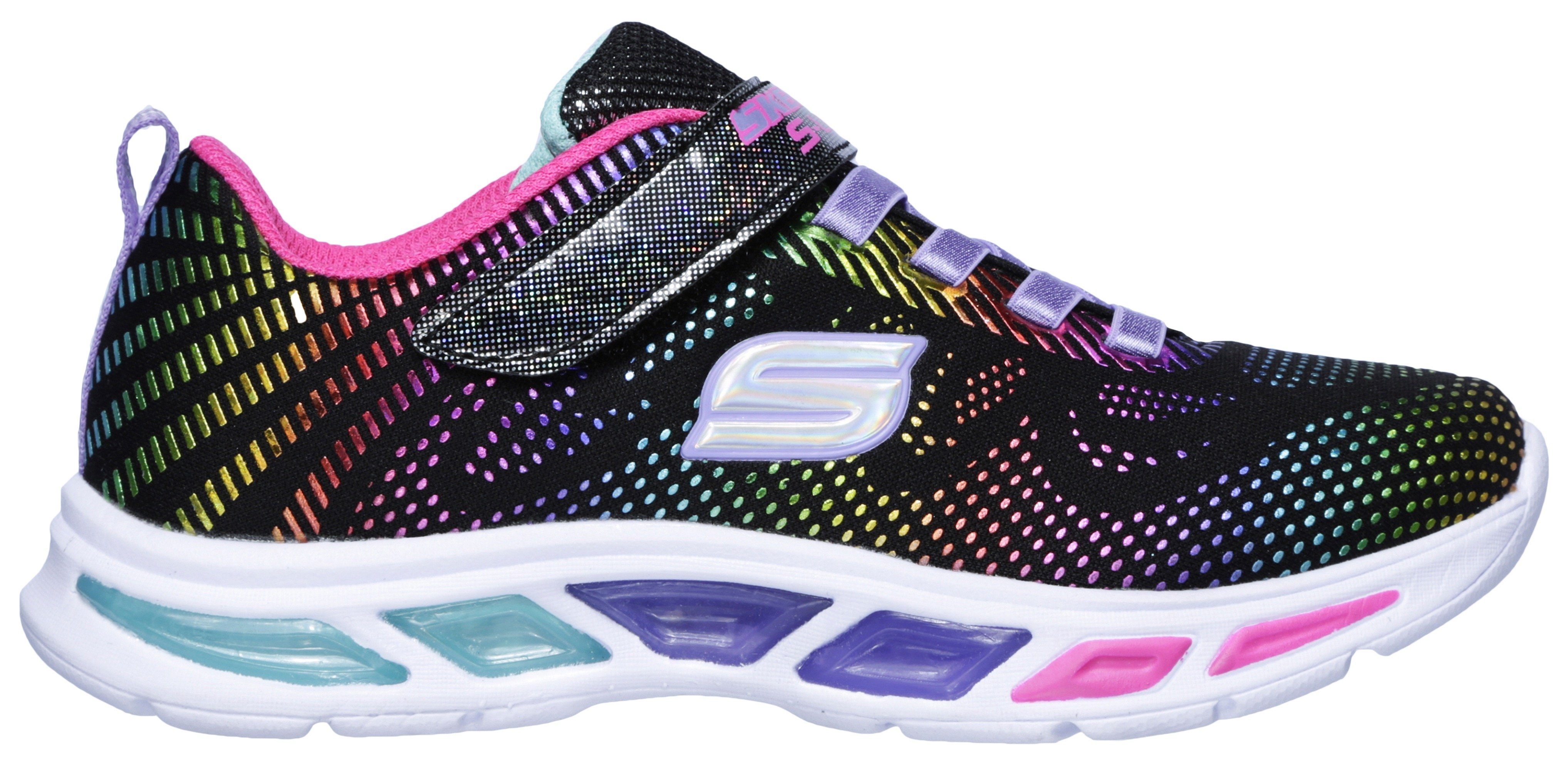 Skechers Kids Blinkschuh Sneaker Laufsohle mit blinkender LITEBEAMS-Gleam N`Dream schwarz-regenbogenfarben-glitzer