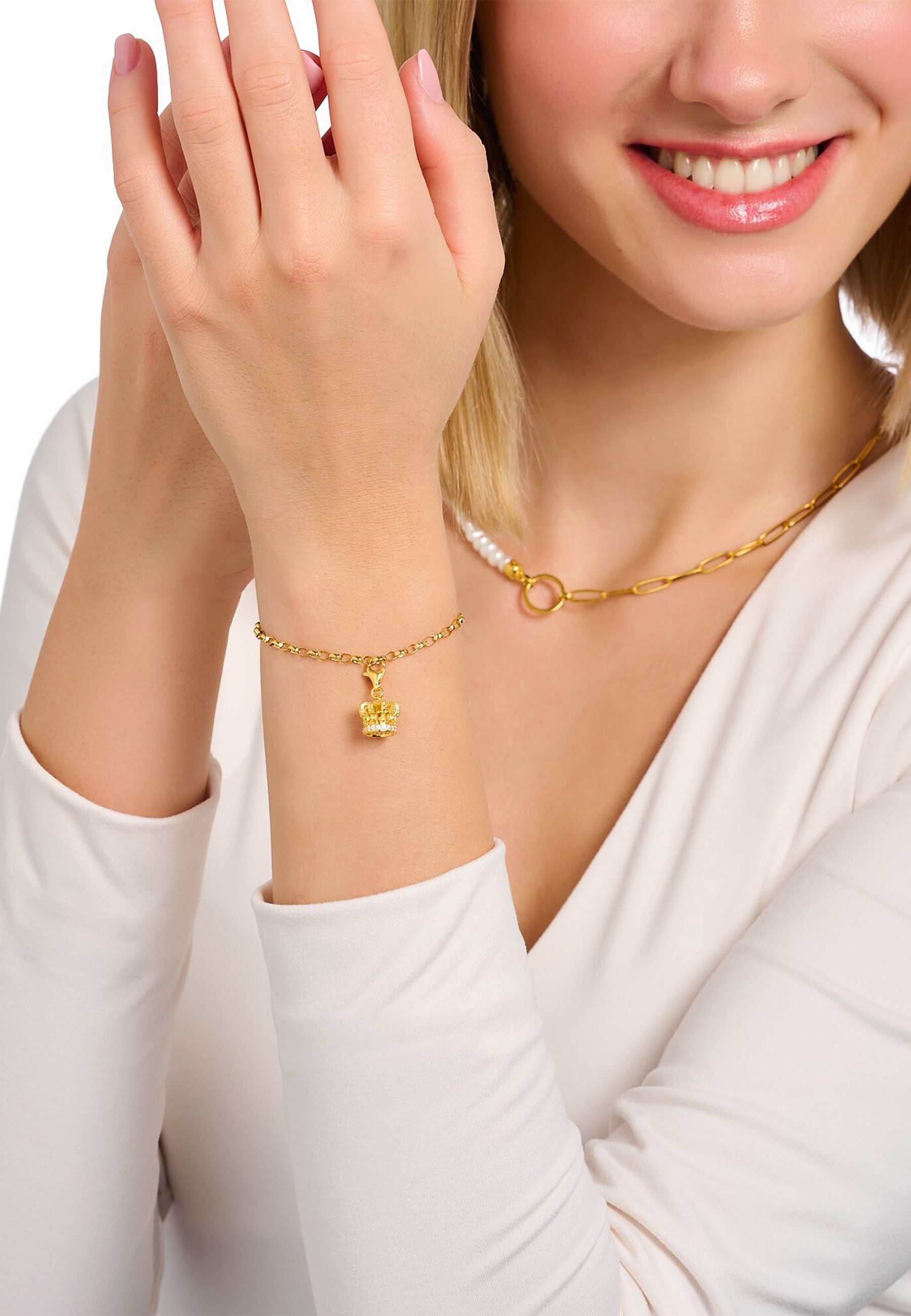 THOMAS SABO Kette mit Anhänger Charm-An...