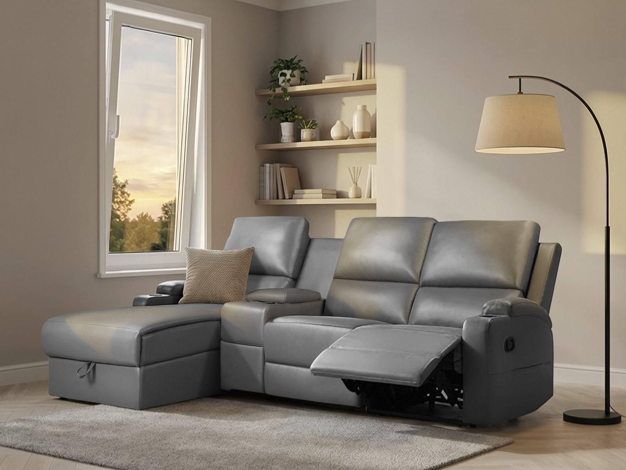 OTTO home Ecksofa NAPORI Multimediasofa, 3er Kinosessel XXL, L-Form, 3 Bezu günstig online kaufen