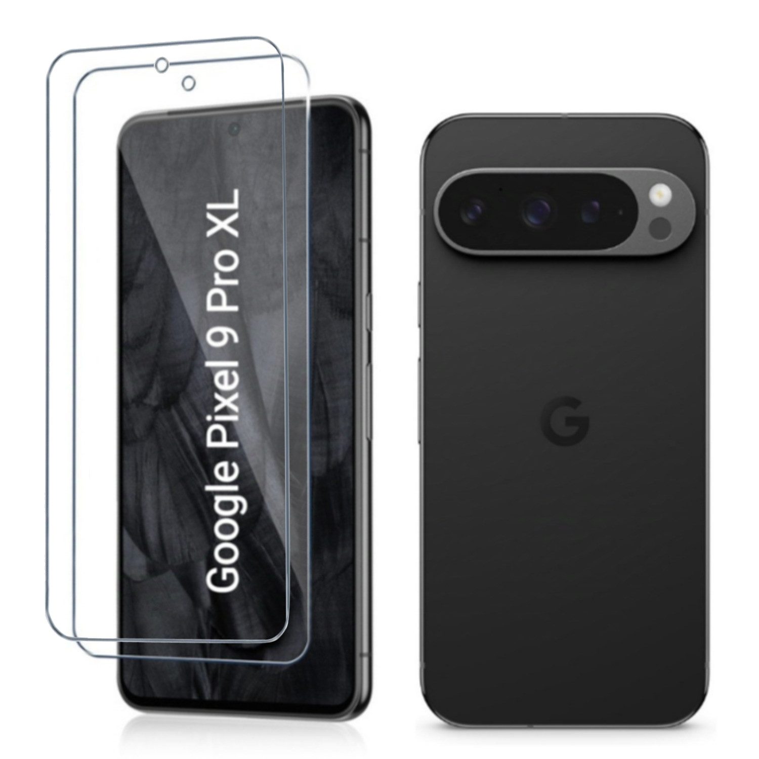 Displayschutzglas 2x Schutzfolie für Google Pixel 9 Pro XL Panzerfolie
