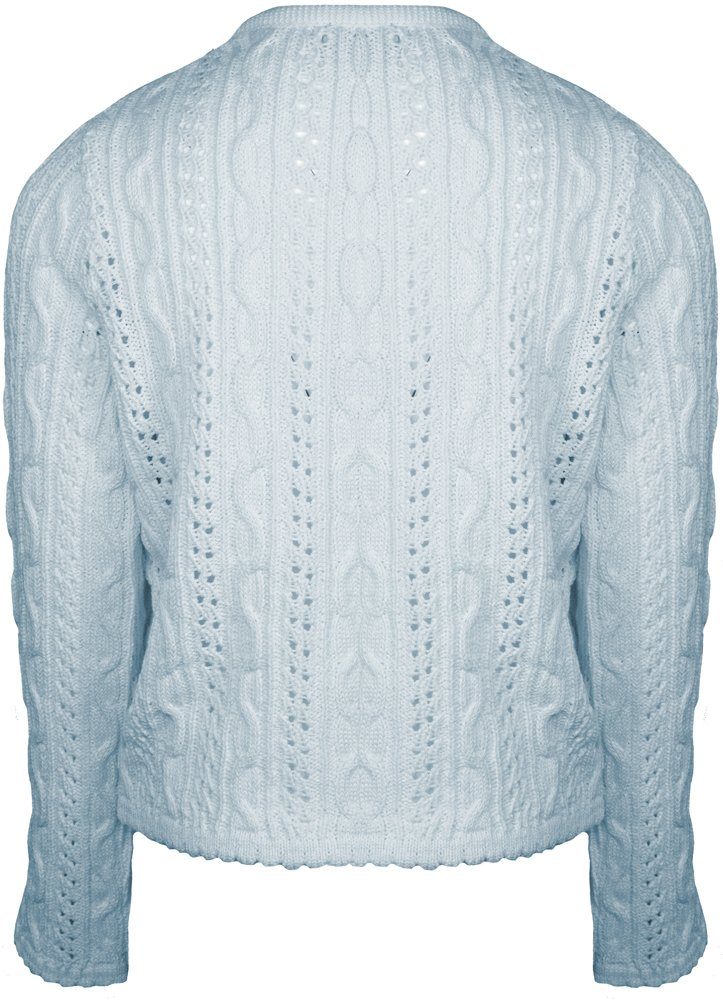 Huber Mode & Tracht Strickjacke 'Alia' für Mädchen, Eisblau
