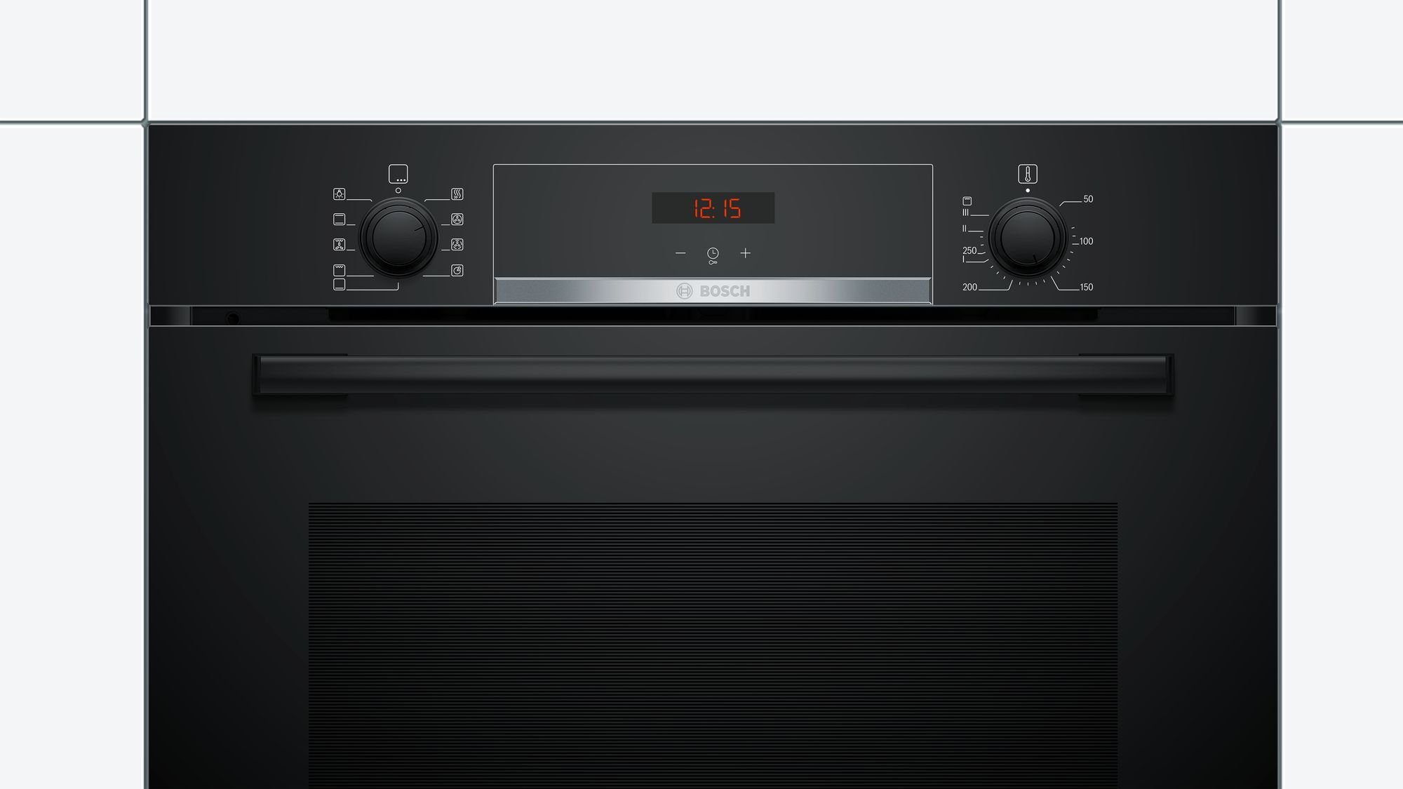 BOSCH Induktions Herd-Set Einbauherd Backofen Teleskopauszug + Induktionskochfeld autark 60cm, mit 1-fach Teilauszug