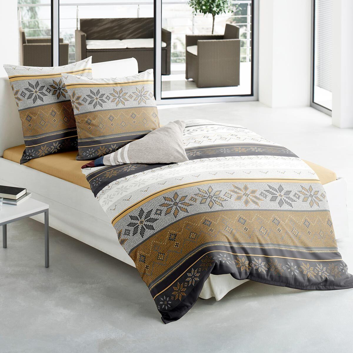 TRAUMSCHLAF Bettwäsche Norweger, Biber, 2 teilig, Winterbettwäsche in warme günstig online kaufen