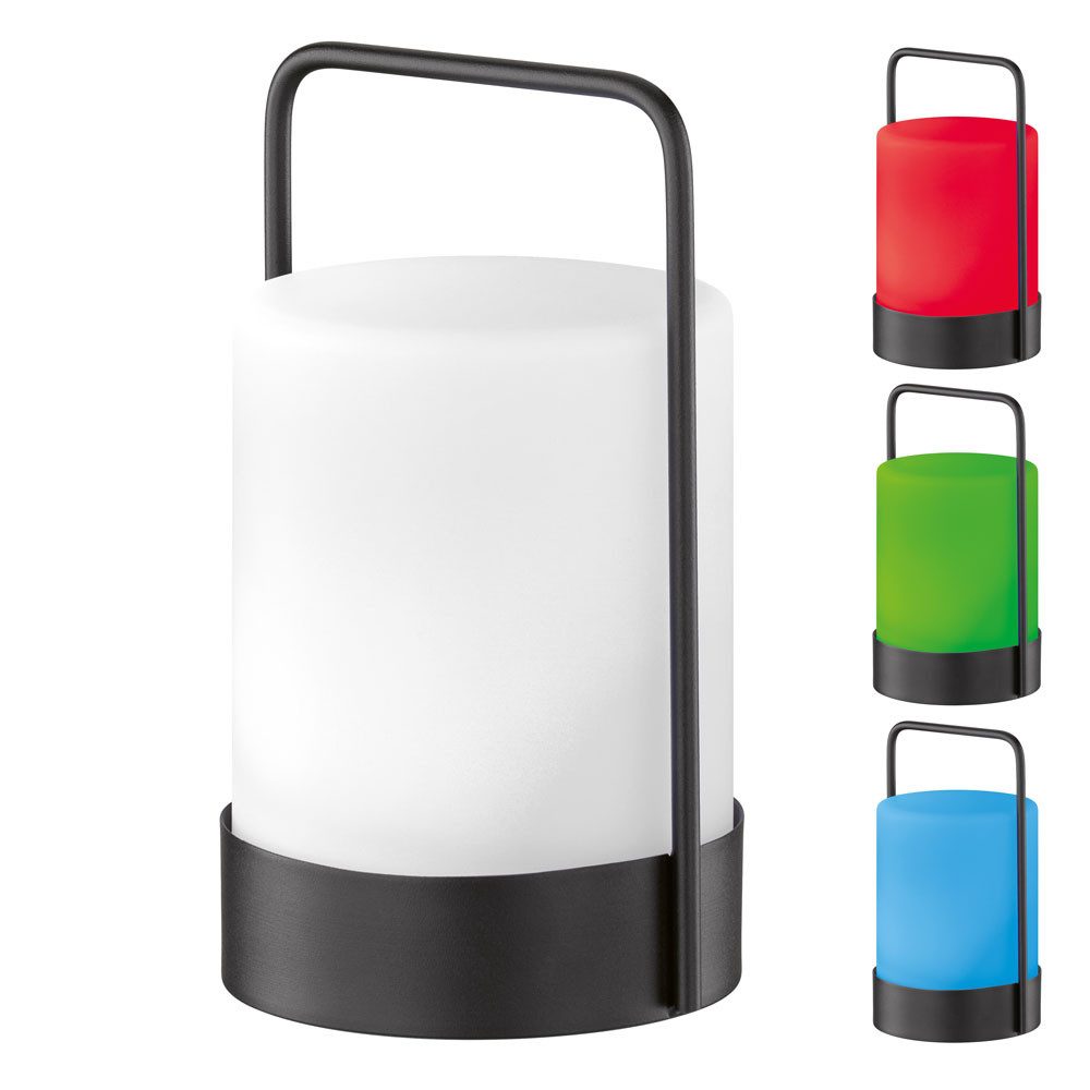 FISCHER & HONSEL LED Solarleuchte, LED-Leuchtmittel fest verbaut, Farbwechsel, Warmweiß, RGB, Tischleuchte Außenleuchte Solarleuchte LED RGB Fernbedienung Dimmbar