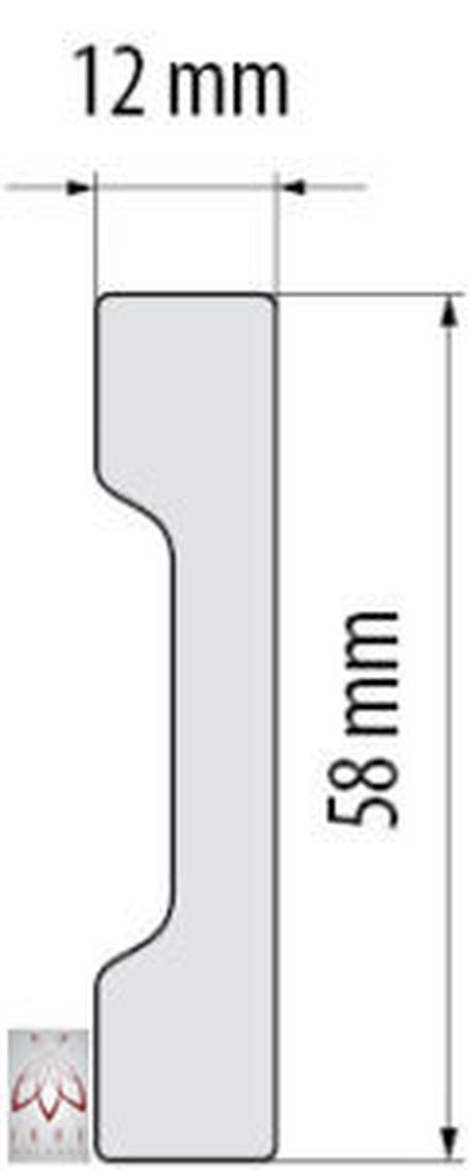 Material Bodenleiste Fußleisten, (ähnlich weiße Meter 2 = DP2 Sockelleiste & Dekorleisten hartes sehr Farbe Sockelleisten 1 IKHEMalarka PVC) Stück