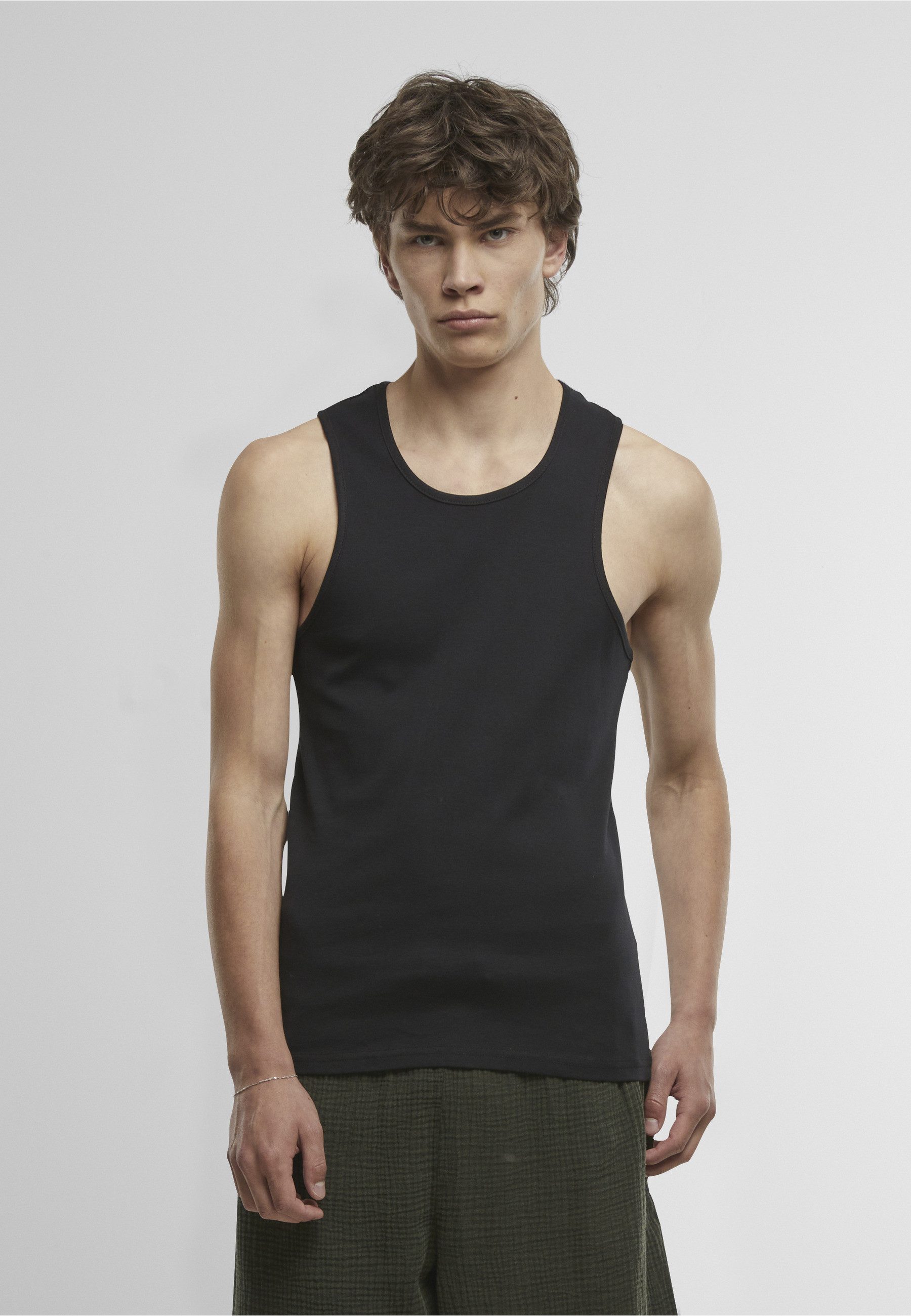 URBAN CLASSICS Tanktop Urban Classics Ribbed Undershirt 2-Pack (1-tlg)
