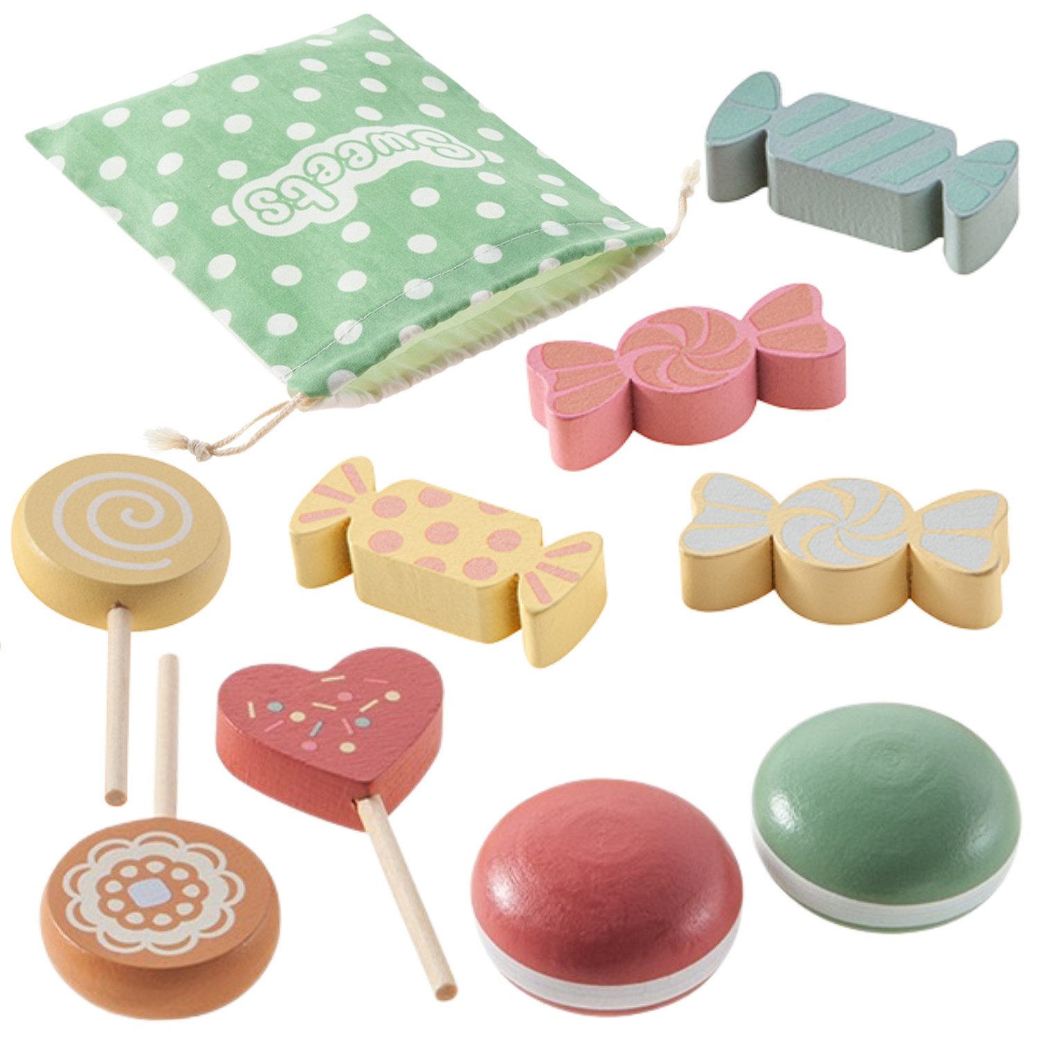 howa Spiellebensmittel Sweets, (10-tlg), Kaufladenzubehör Naschsäckchen