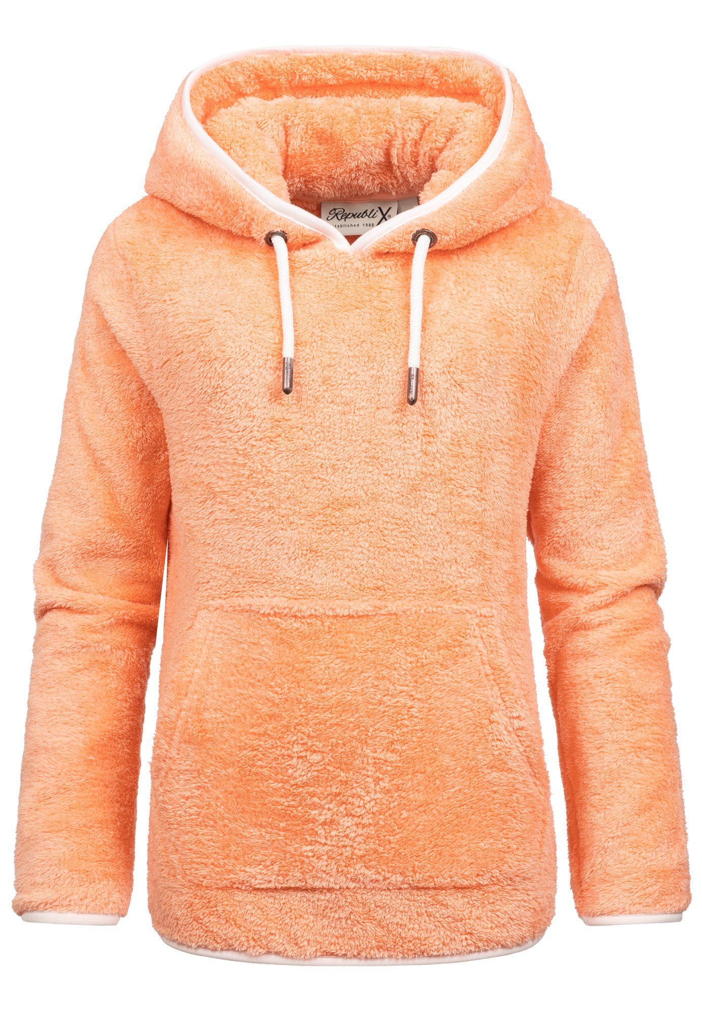REPUBLIX Kapuzenpullover CAROL Damen Teddy Sweatjacke Plüsch Hoodie Pullove günstig online kaufen