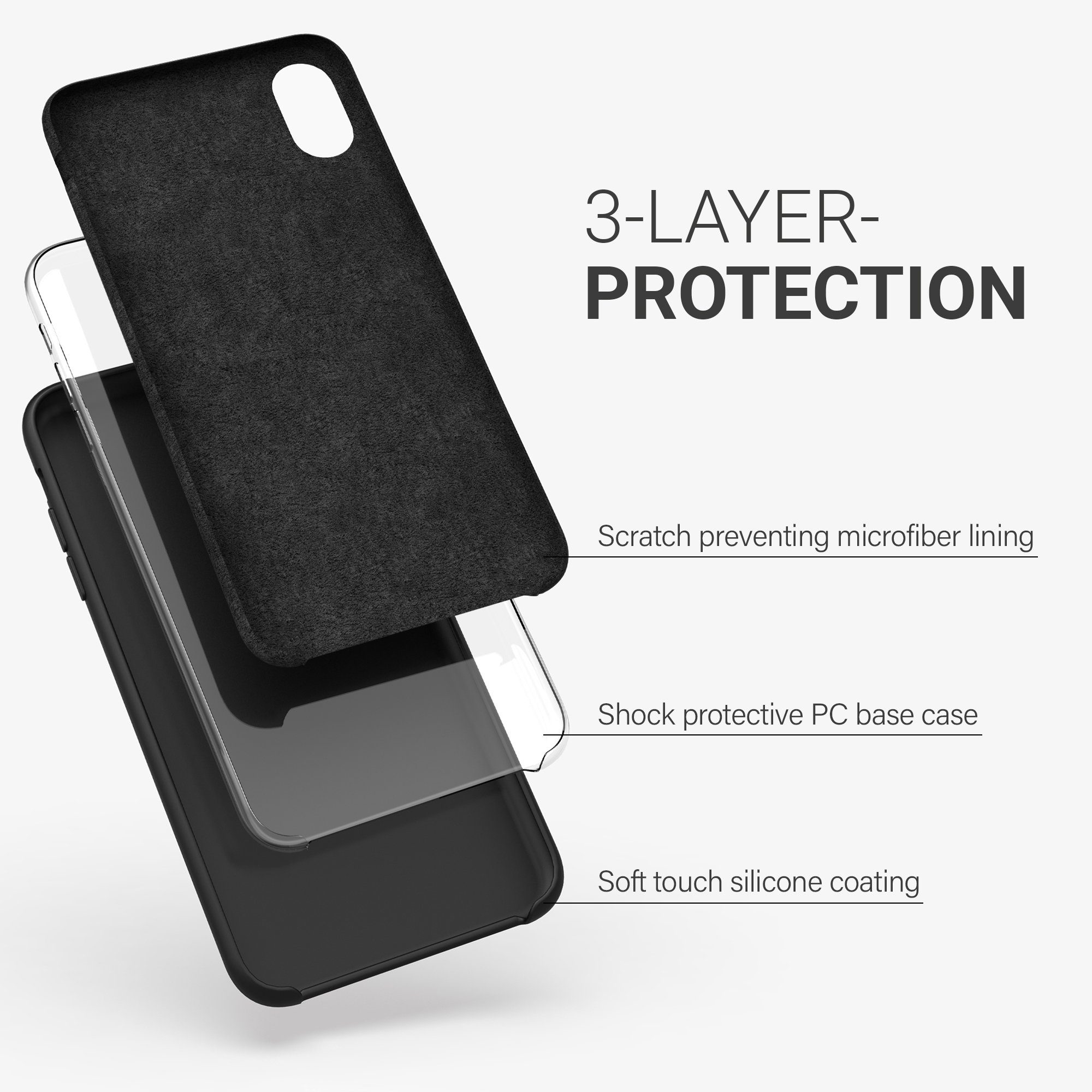 kwmobile Handyhülle Handyhülle für Apple iPhone XR Hülle, Weiches Handy Silikon Case - Schutzhülle Cover
